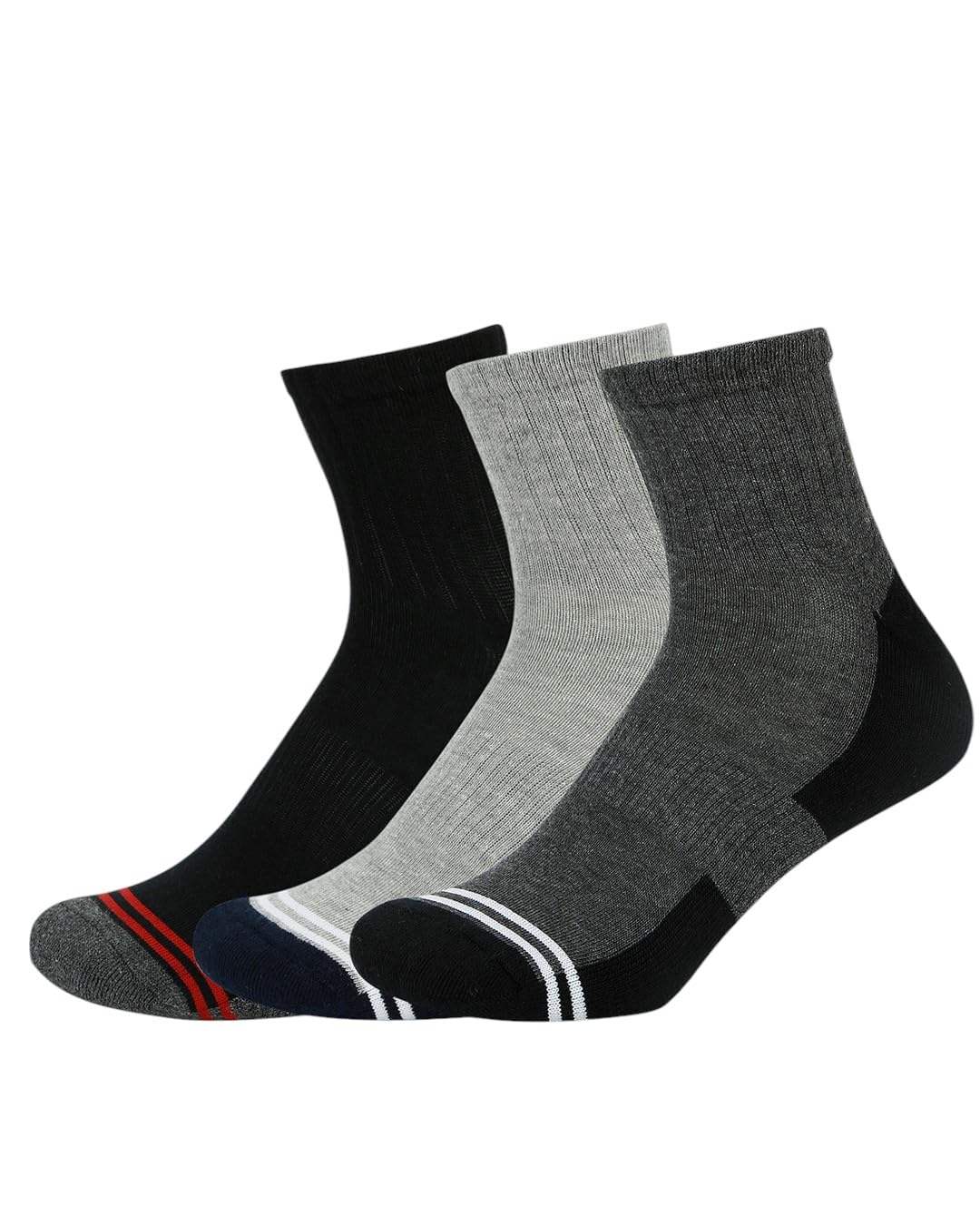 BALENZIA Men's Cushioned Ankle Socks - Multicolour - Image 2
