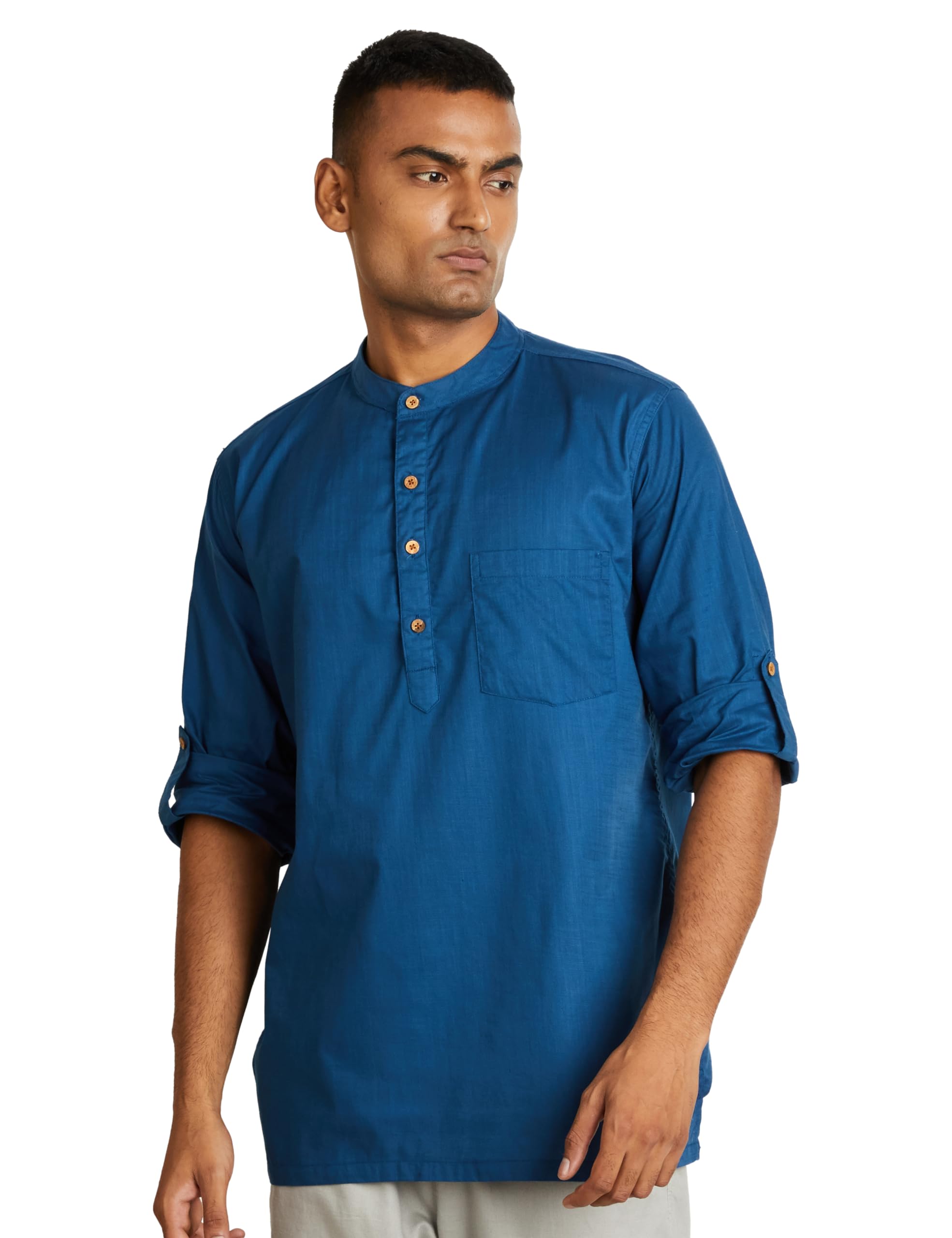 Symbol Men's Cotton Kurtas - Sailor Blue