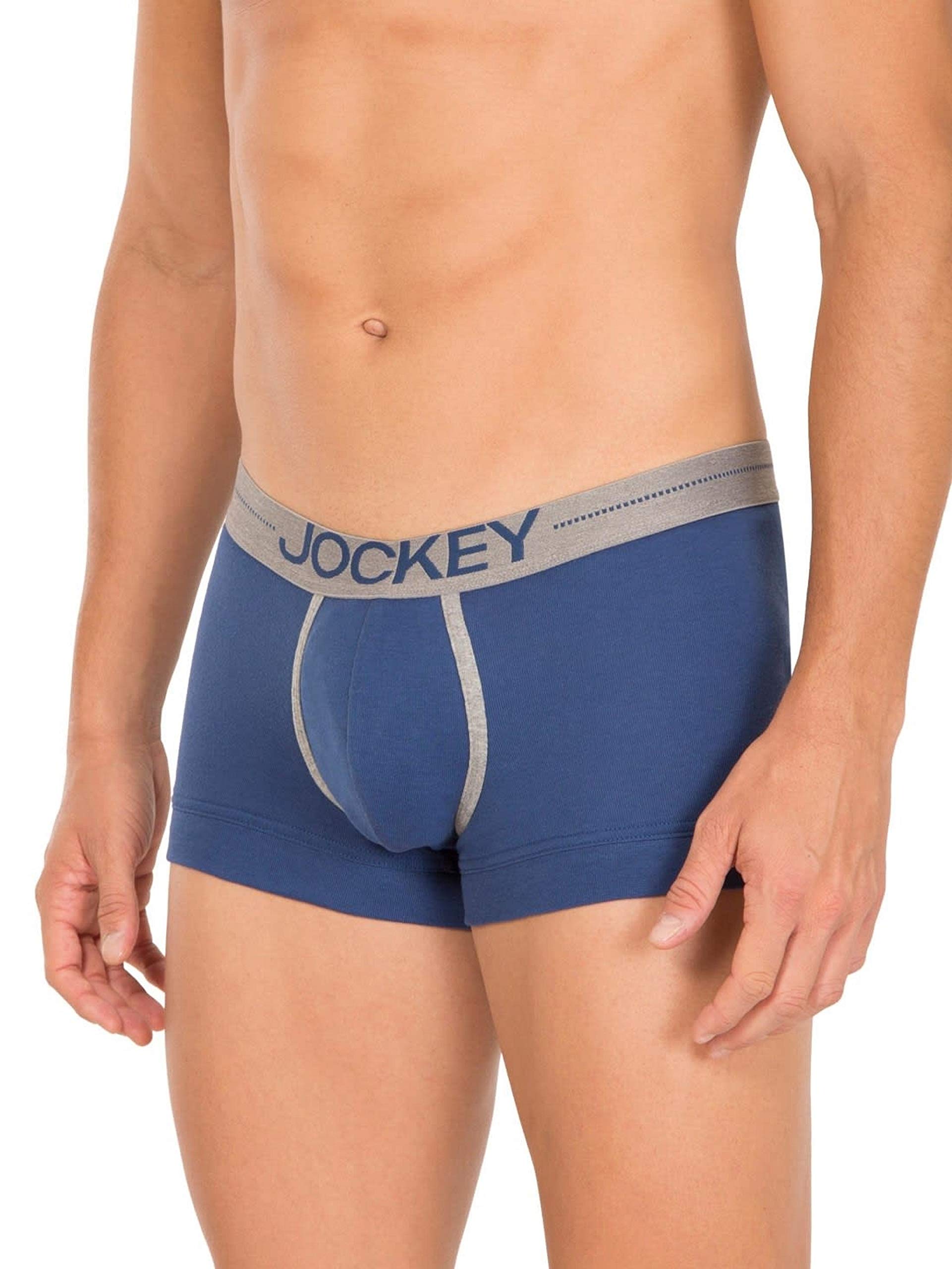 Jockey Men's Mid Blue Cotton Trunks - Image 3