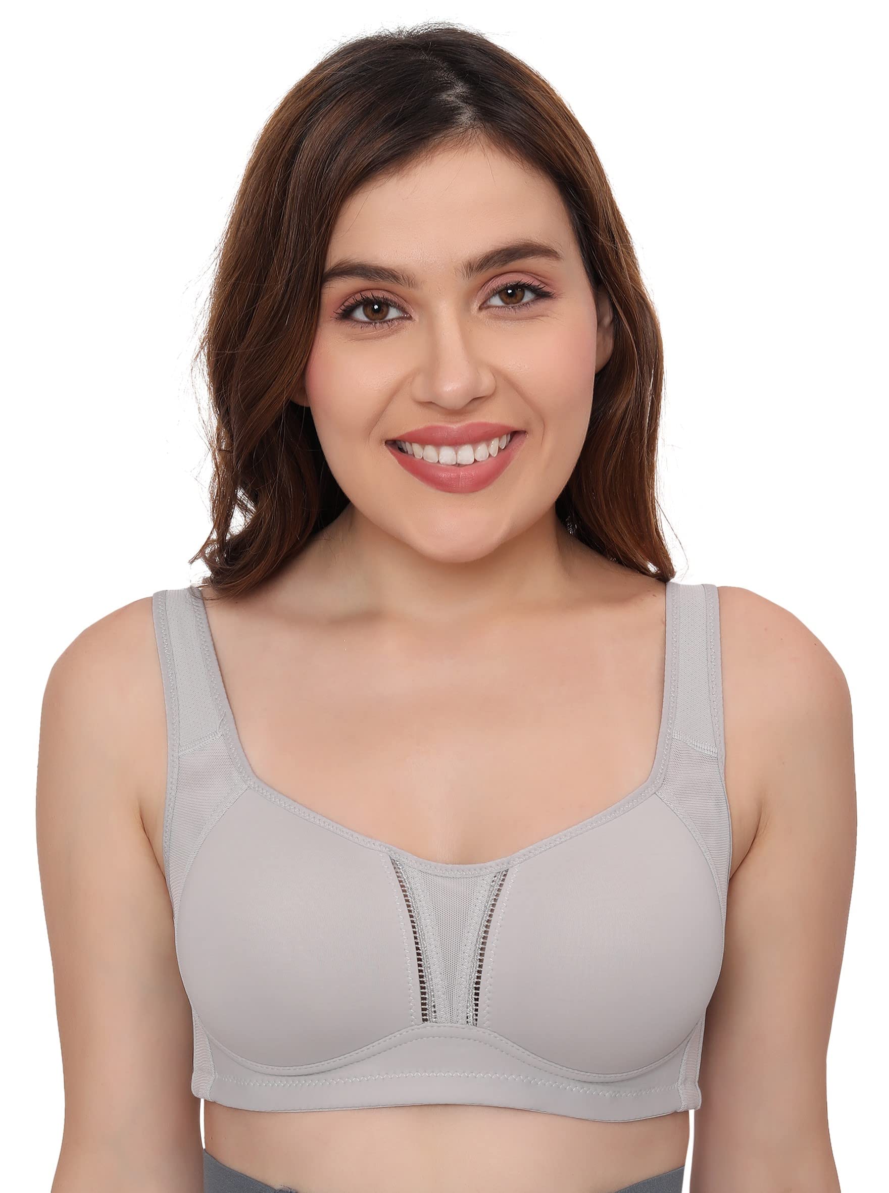 PLUMBURY Minimizer Bra for Women Wireless Padded