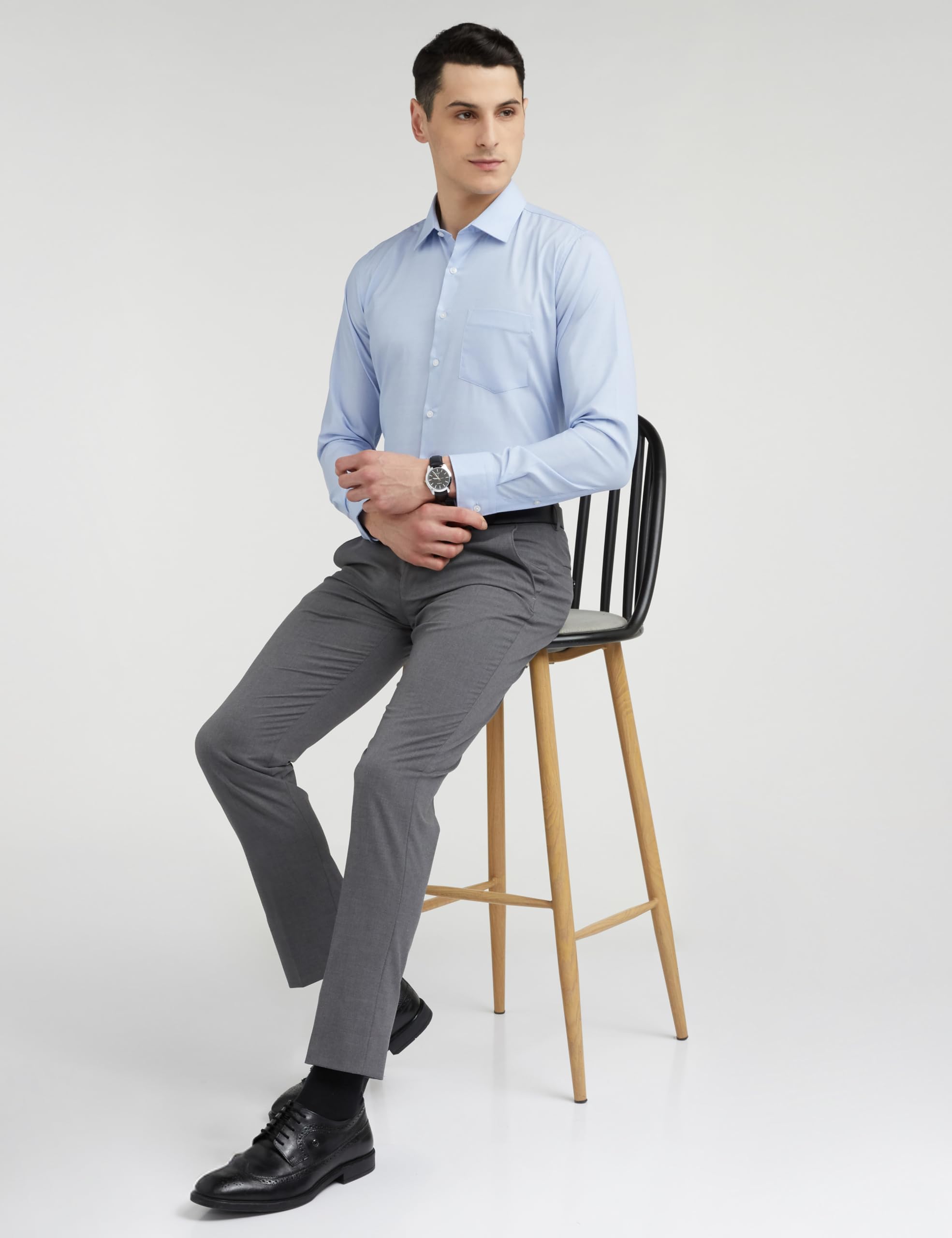 Van Heusen Men's Formal Shirt - Faded Blue - Image 3