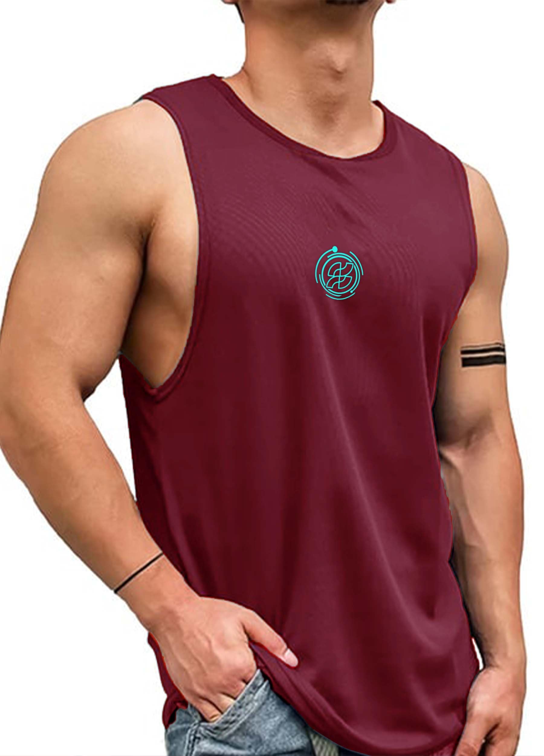 AUSK Men Vest - Maroon