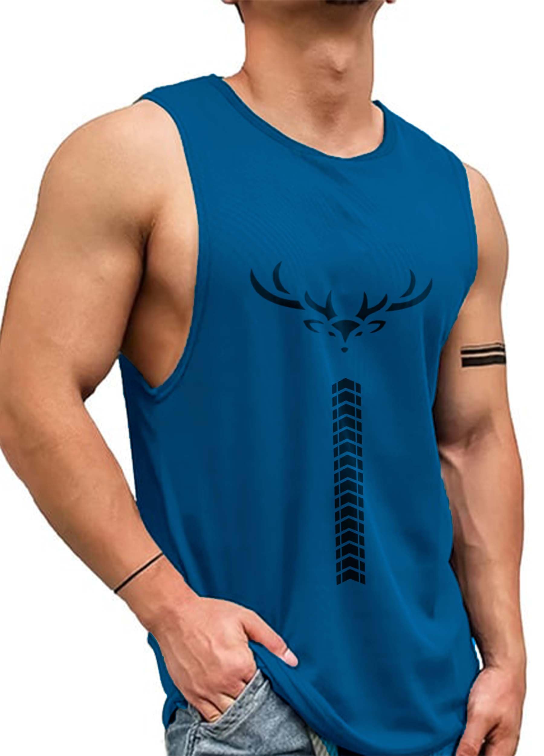 AUSK Men's Teal Sleeveless Vest