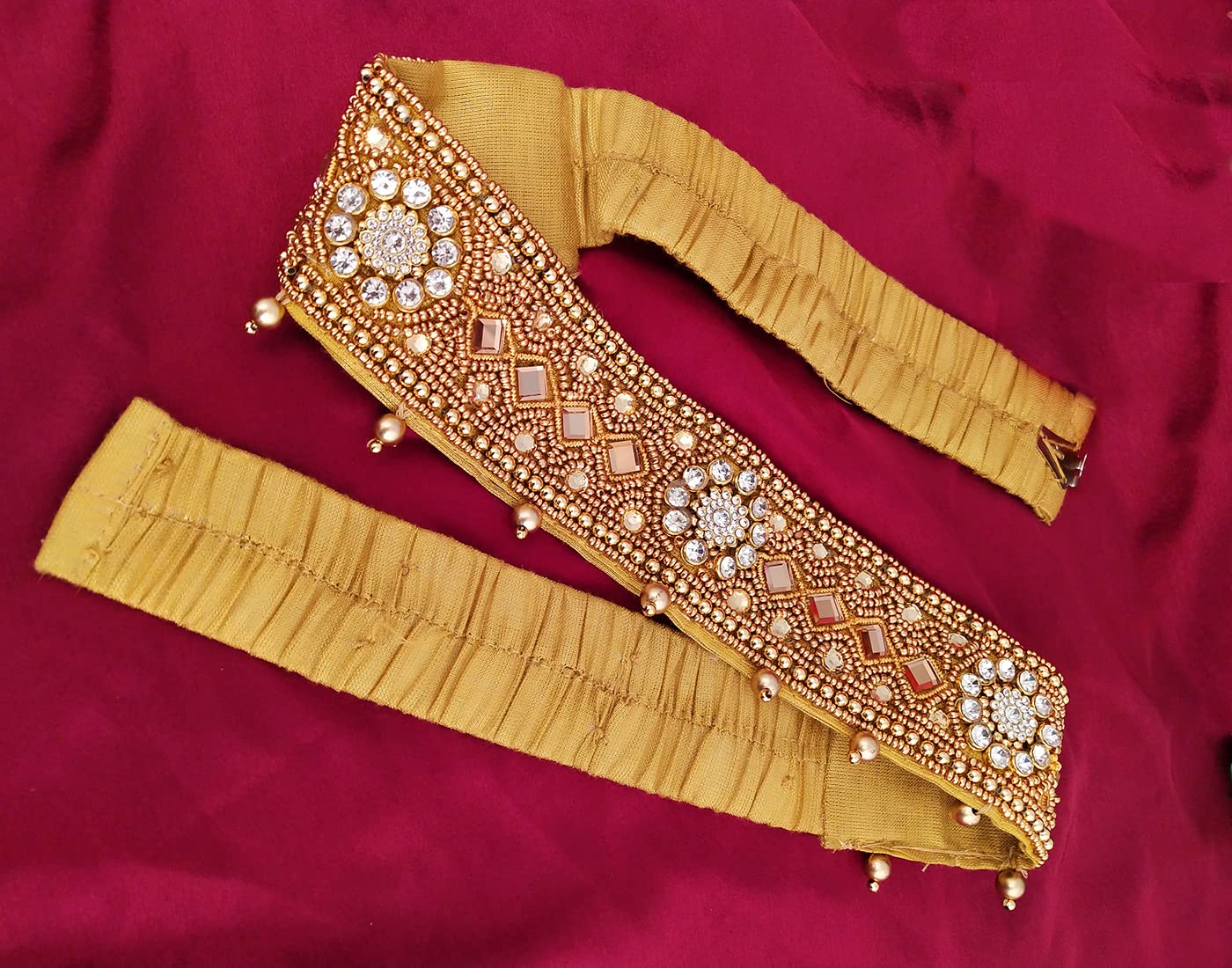 VAMA Fashions Golden Zardosi Work Kamarbandh for Girls - Image 5