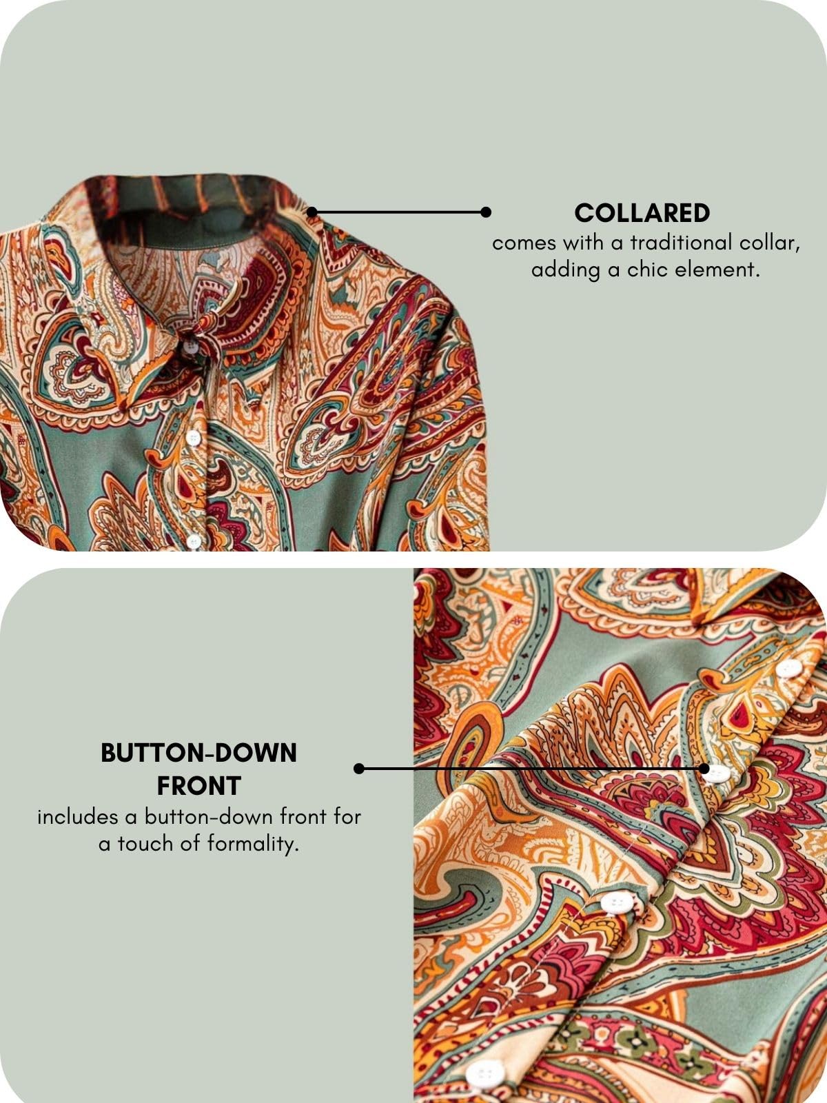 Leriya Fashion Women's Long Sleeve Button Down Shirt - Image 5