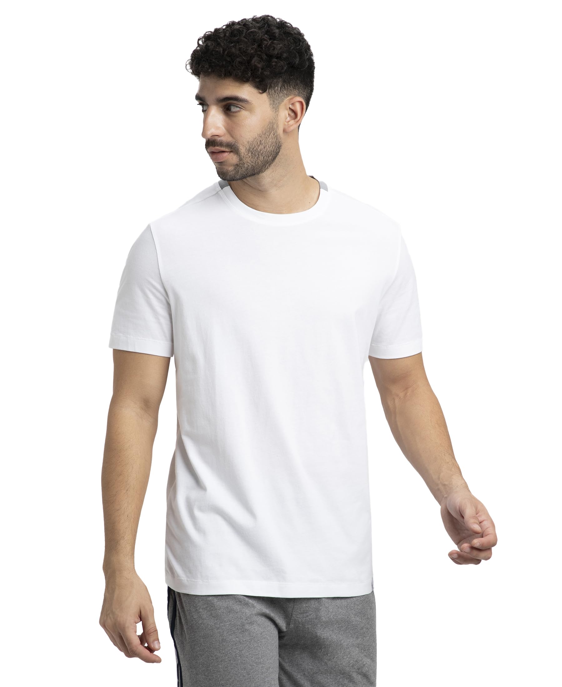 Jockey Men's Cotton Round Neck T-Shirt - White