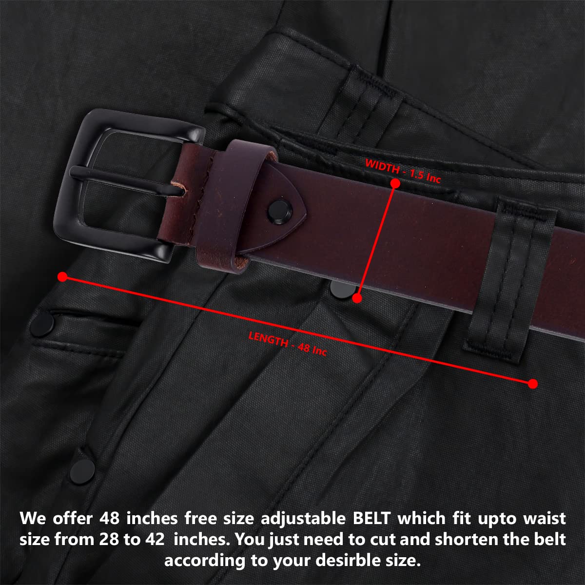 HAMMONDS FLYCATCHER Leather Belt for Men - Brown - Image 4