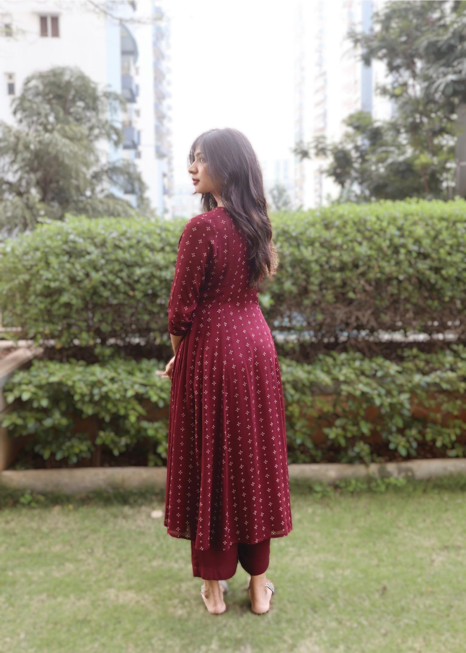 GoSriKi Women's Rayon Viscose Printed Anarkali Kurta - Image 2