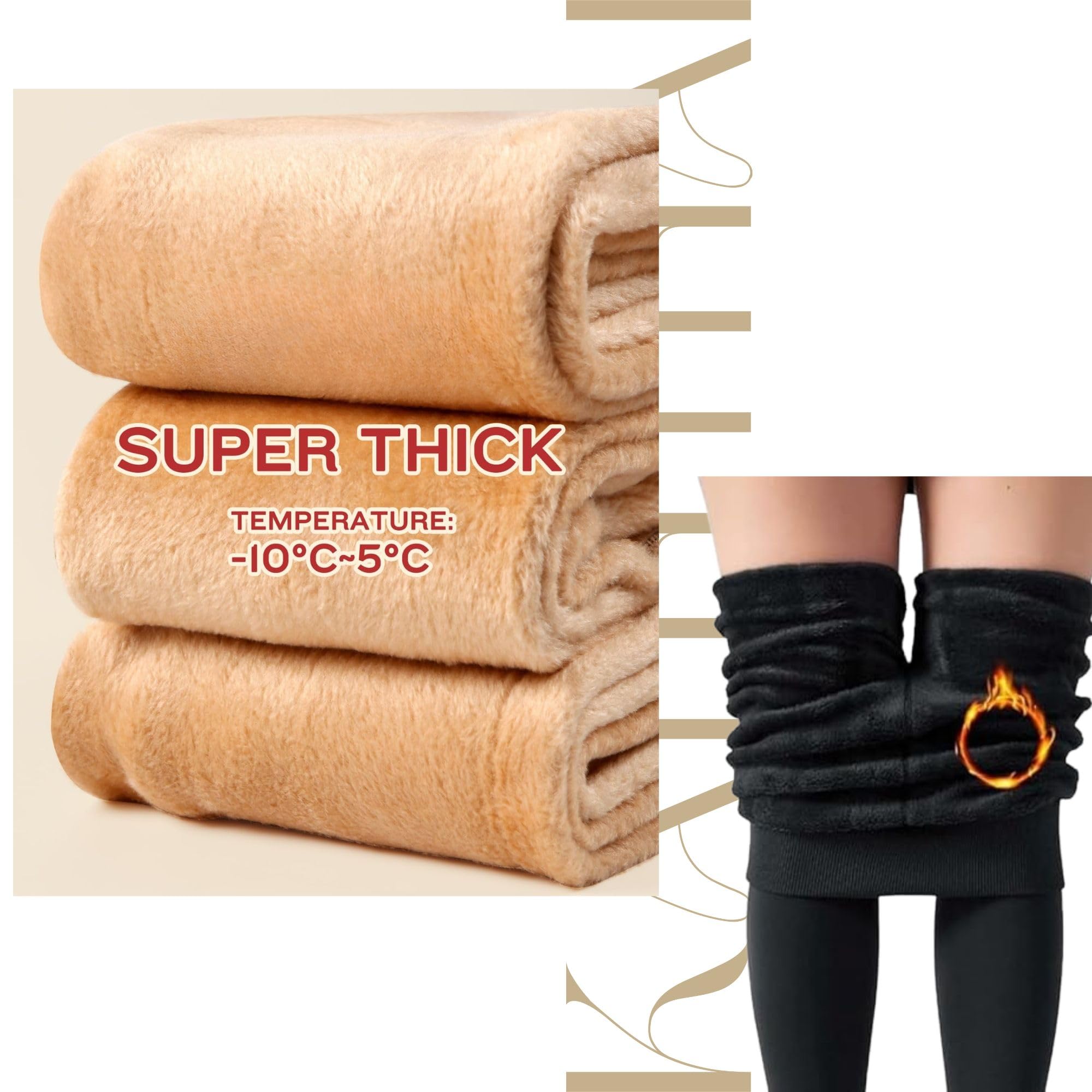 Kaththai Fleece High Rise Leggings for Women - Image 2