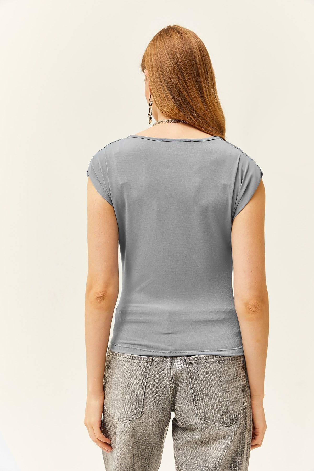 SIGHTBOMB Women Cotton Draped Cowl Neck - Image 2