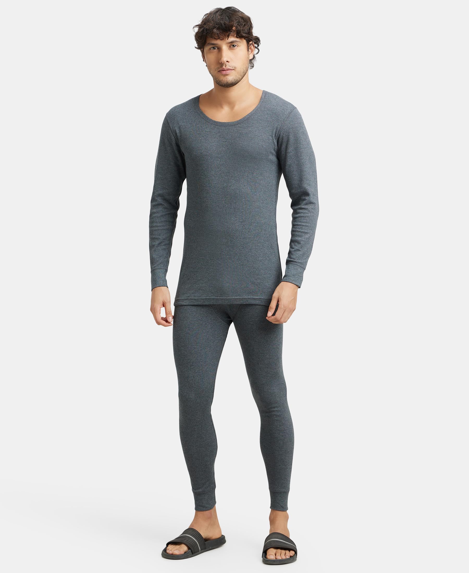 Jockey Men's Thermal Undershirt - Charcoal - Image 4