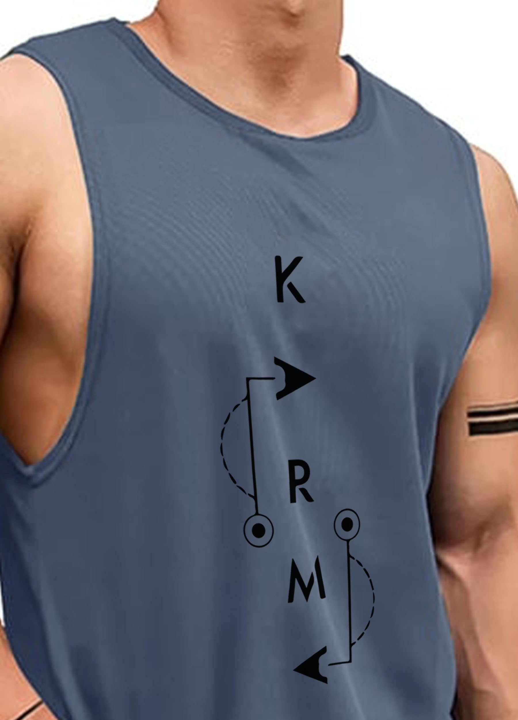 AUSK Grey Polyester Vest for Men - Image 3