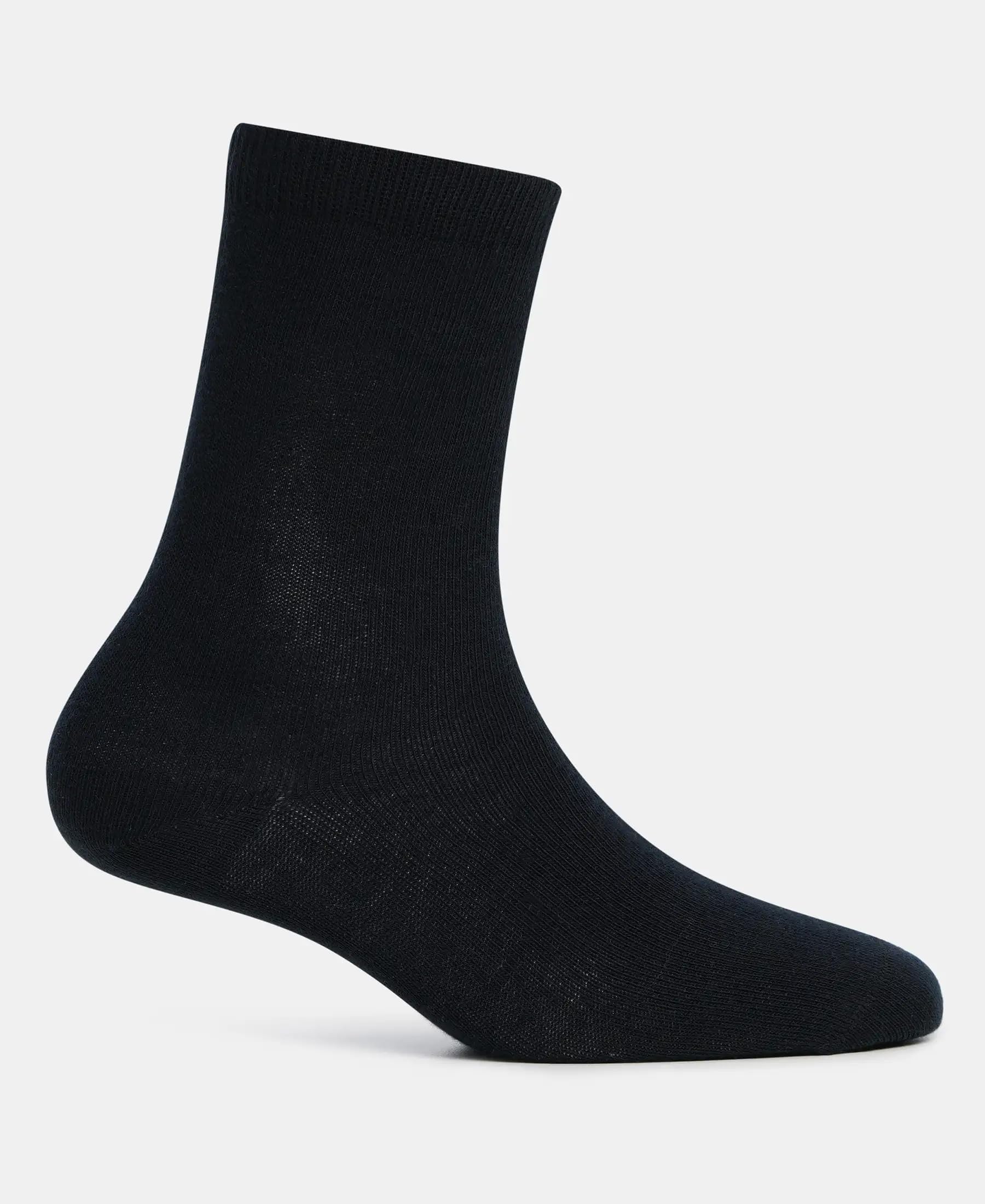Jockey Kid's Cotton Stretch Calf Length Socks - Black - Image 4