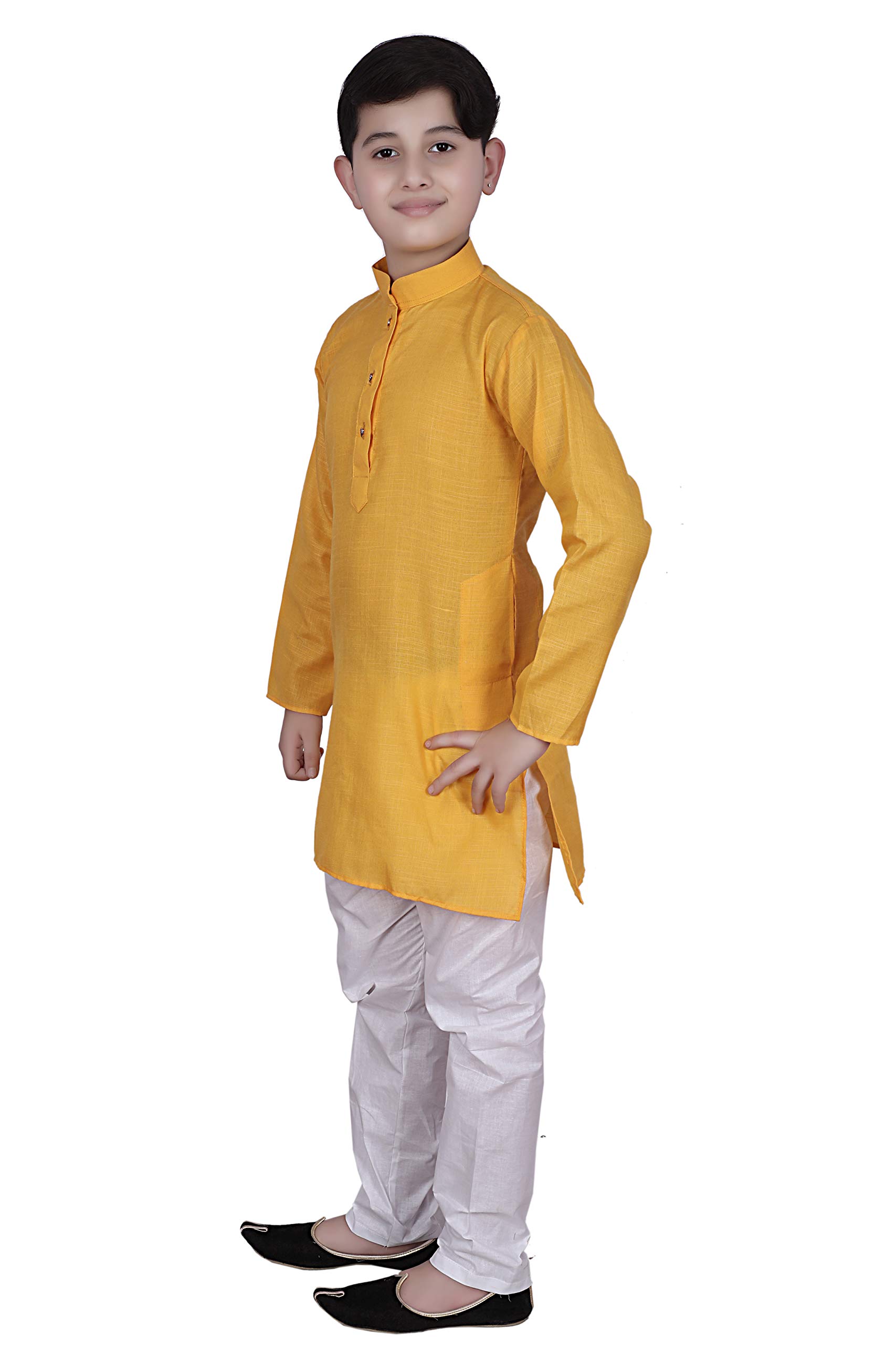 Pro-Ethic Kids Kurta Pyjama Set - Yellow - Image 5