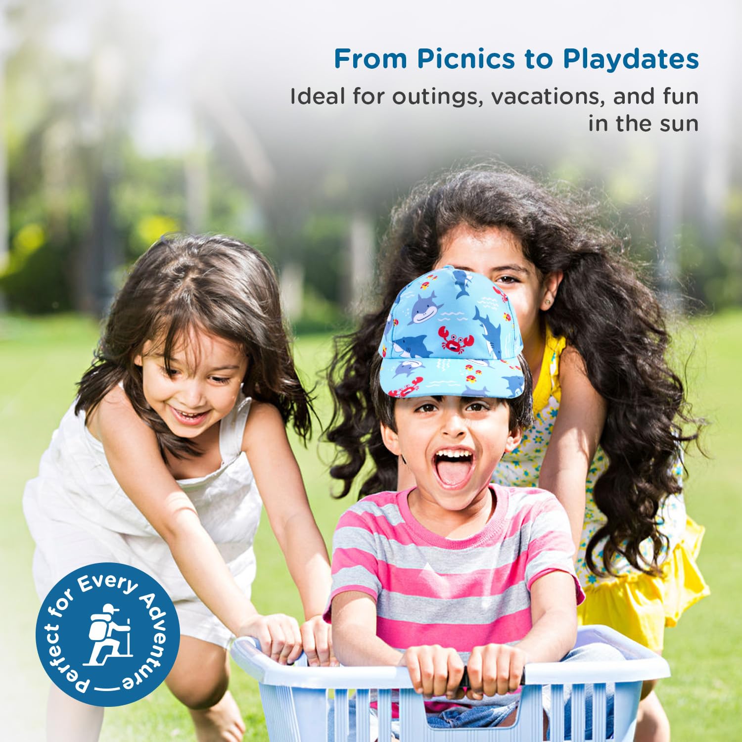 Mee Mee Baby Summer Cap for Boys & Girls - Light Blue - Image 5