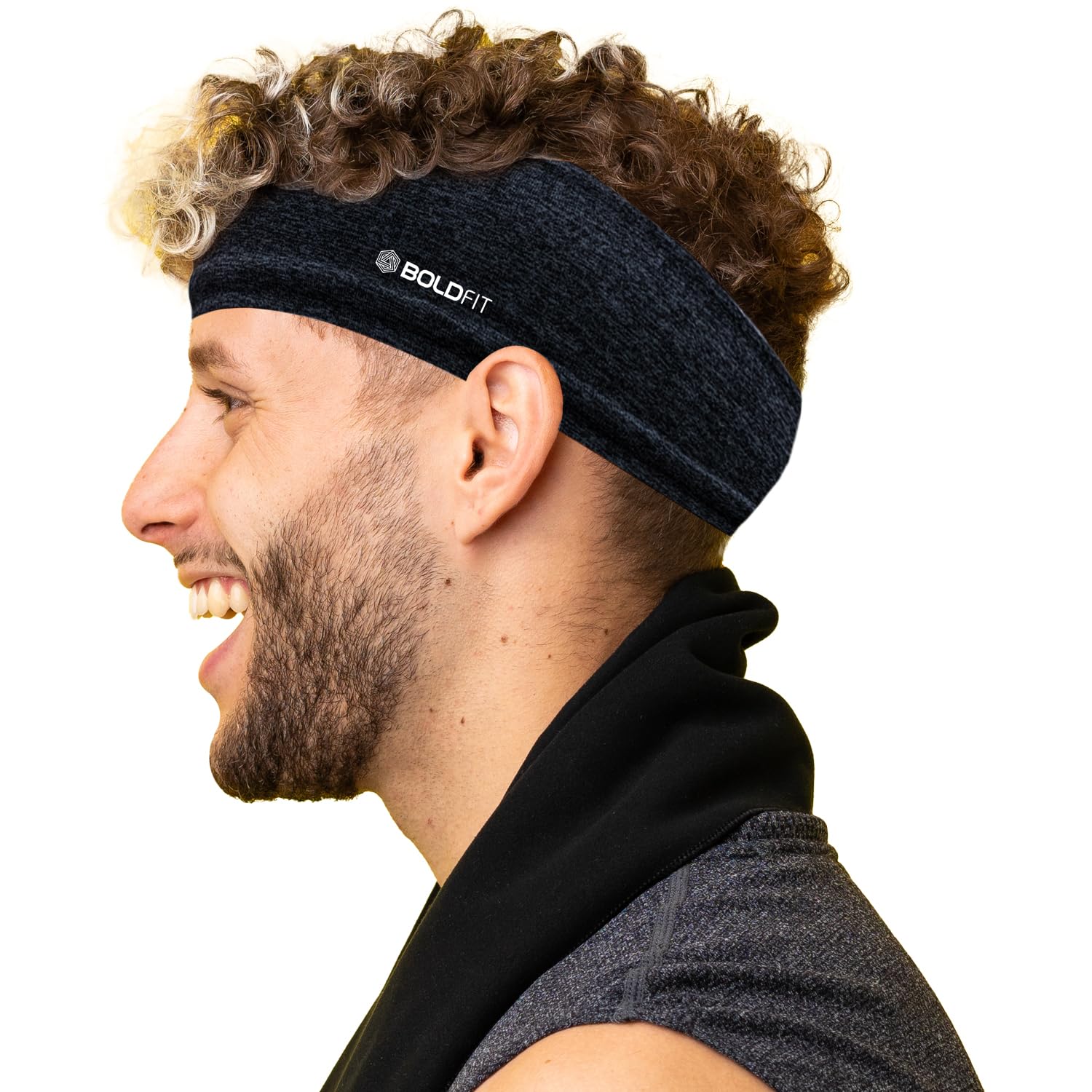 Boldfit Unisex Sport Headband - Black - Image 3
