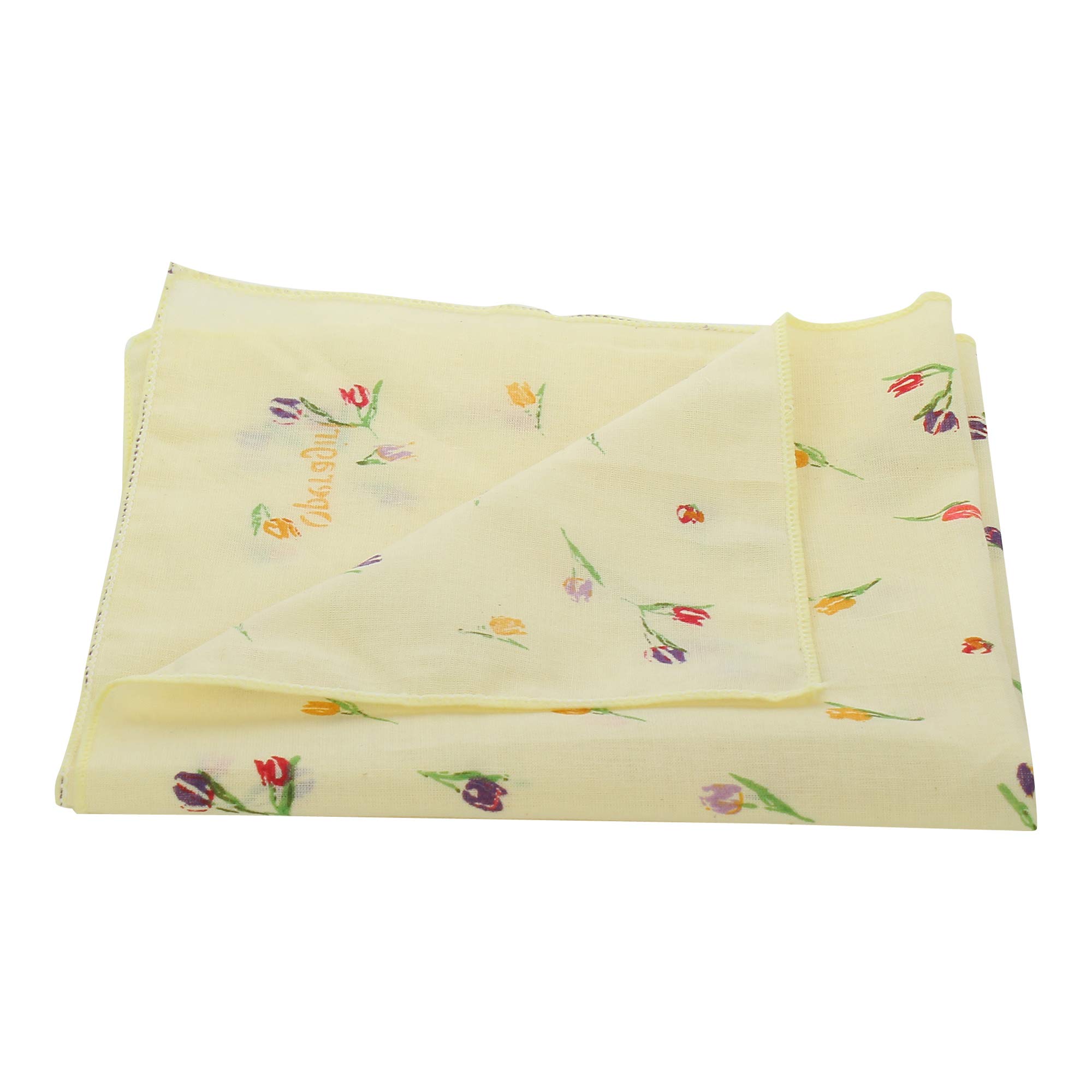 Caruso Italy Floral Cotton Handkerchiefs for Women - Multicolor - Image 5