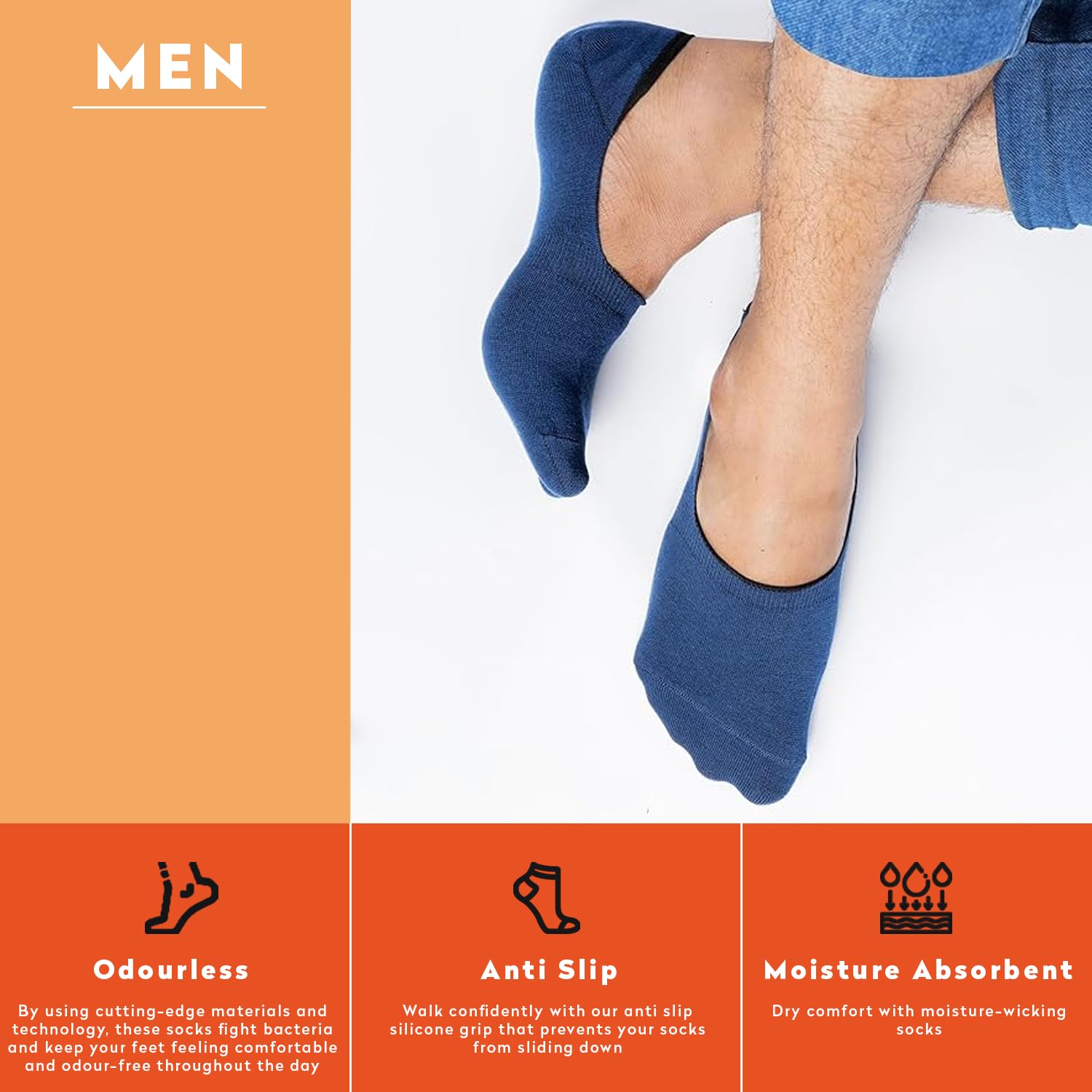 Supersox Men's Low Cut No Show Socks - Image 4