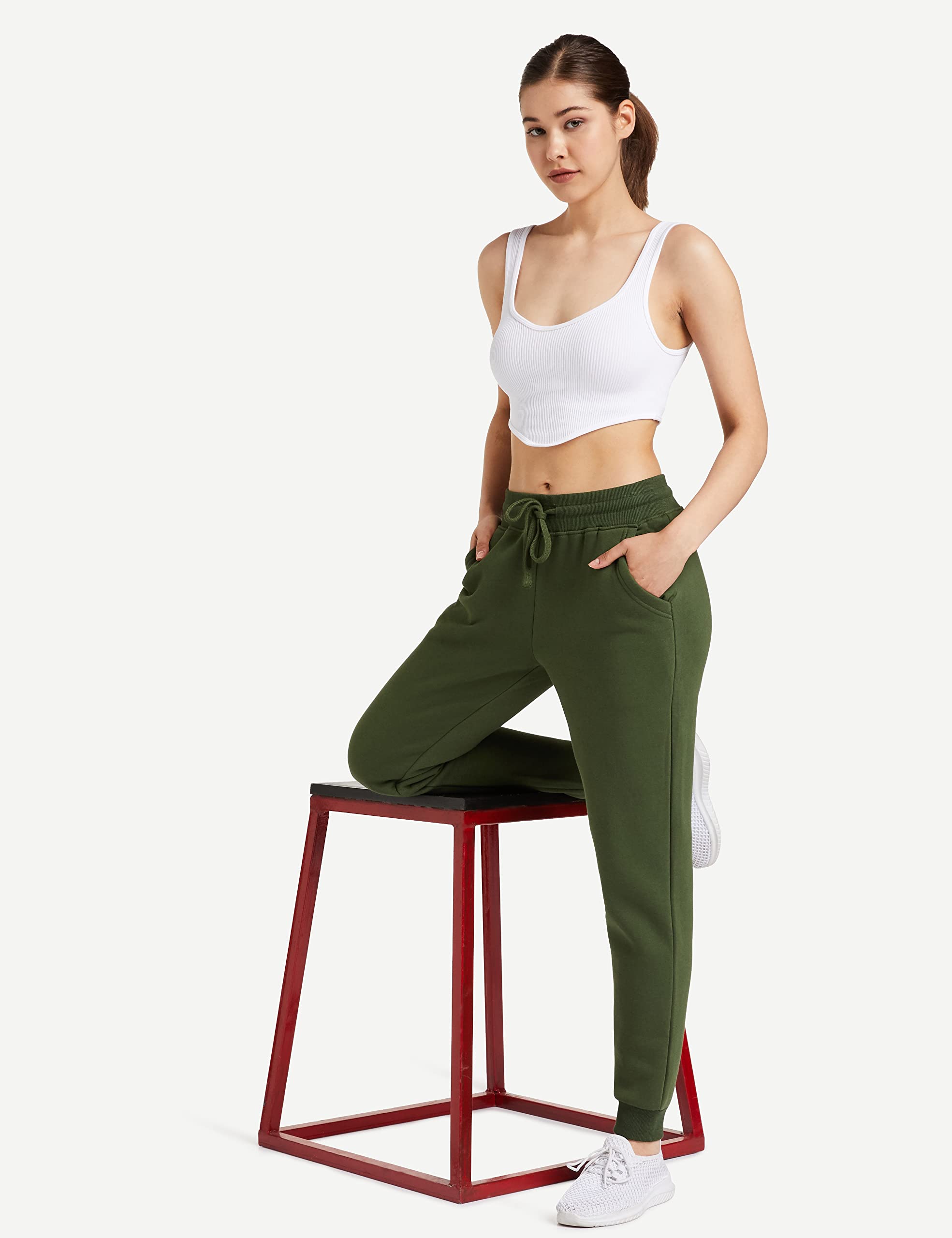 Amazon Women Joggers - Black Olive - Image 2