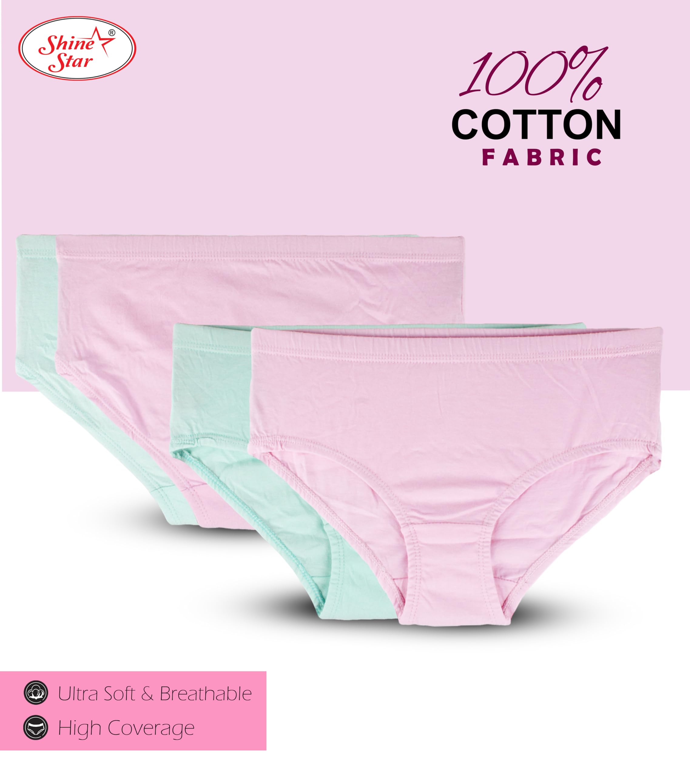 SHINE STAR Women's Hipster Panties - Cotton Multicolour - Image 4