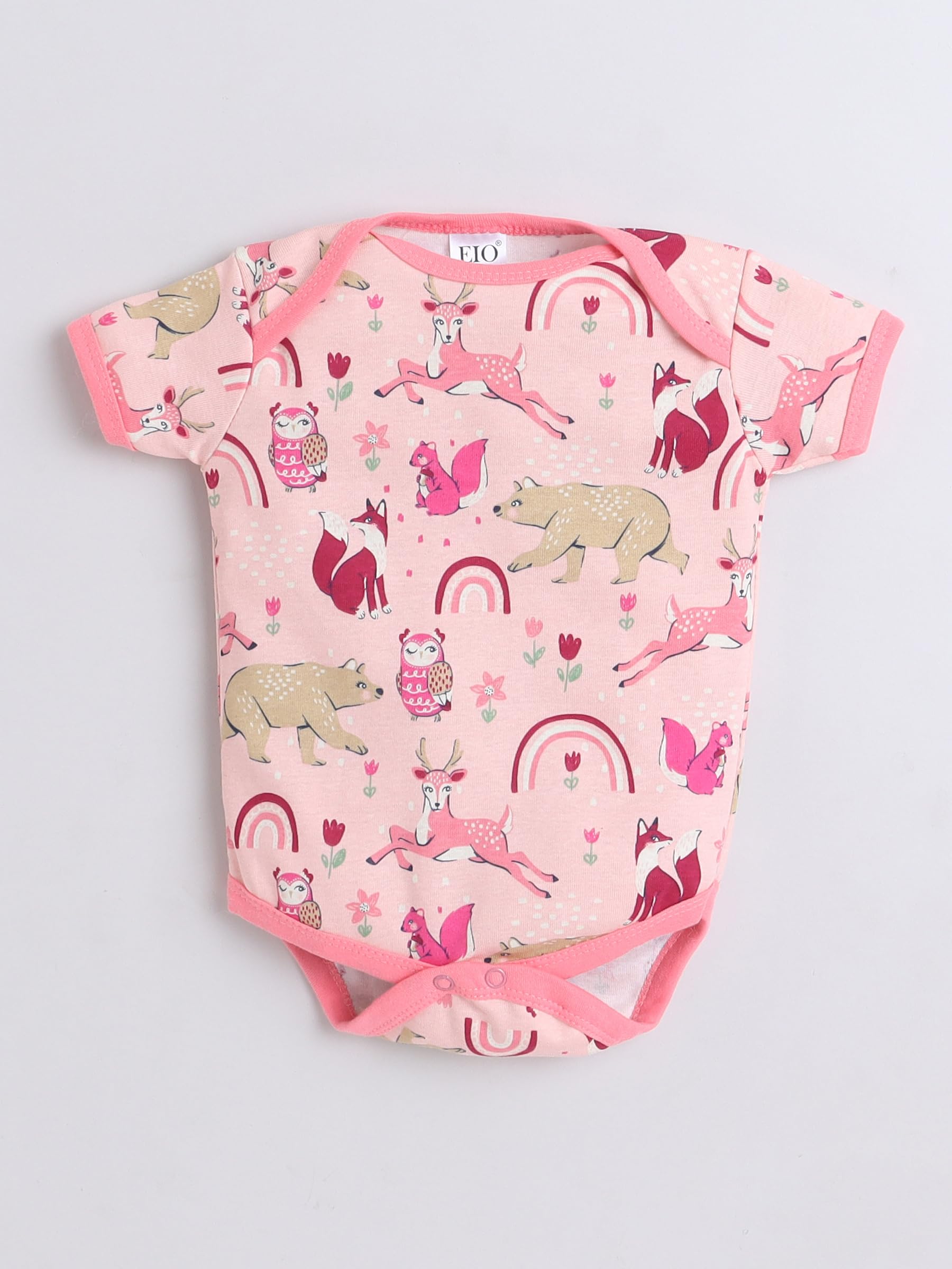Cotton Romper for Baby Boys & Girls - Pink - Image 3