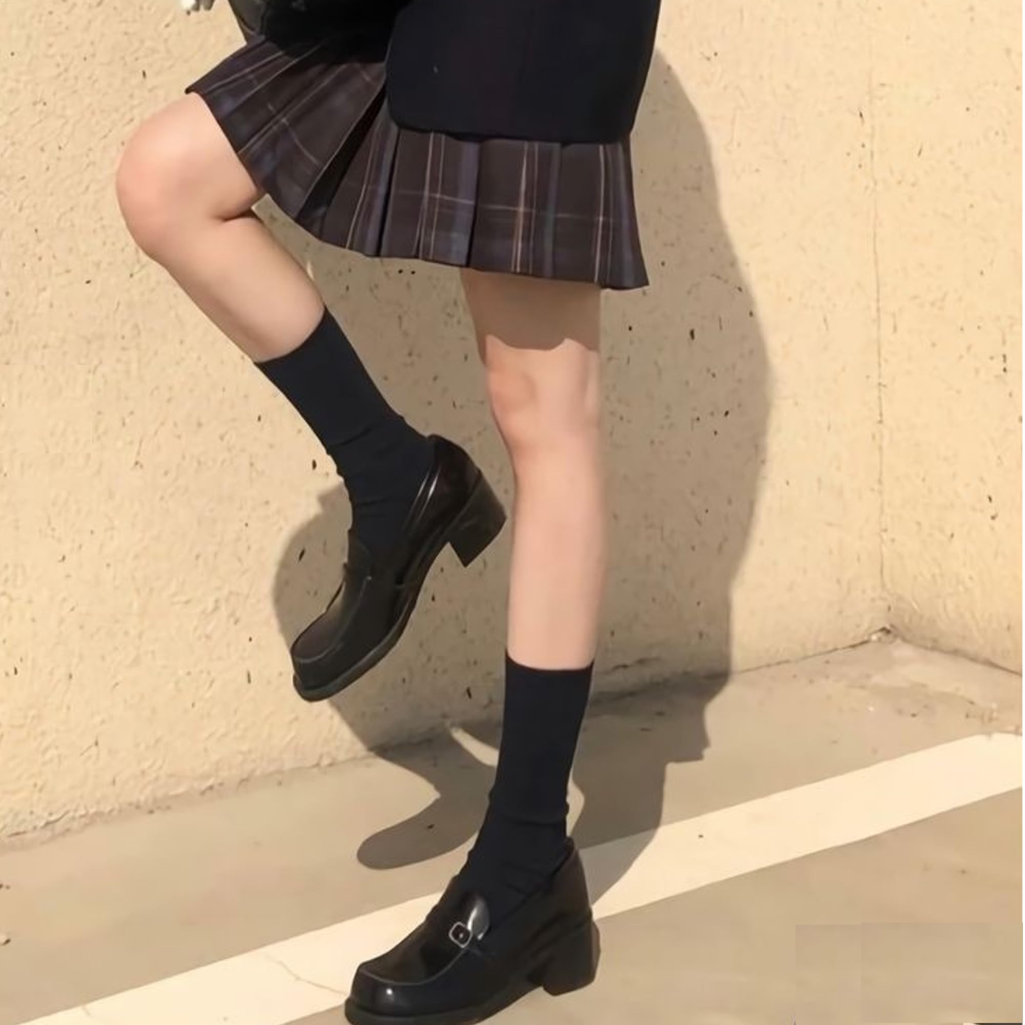 LEALDEALZ Kids School Socks - Black - Image 4