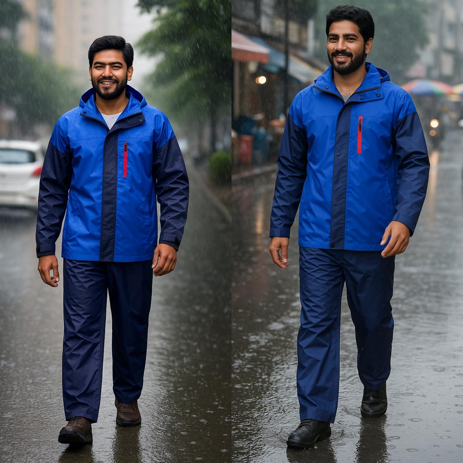SINGHAL Men's Waterproof Raincoat - Hooded - Image 3