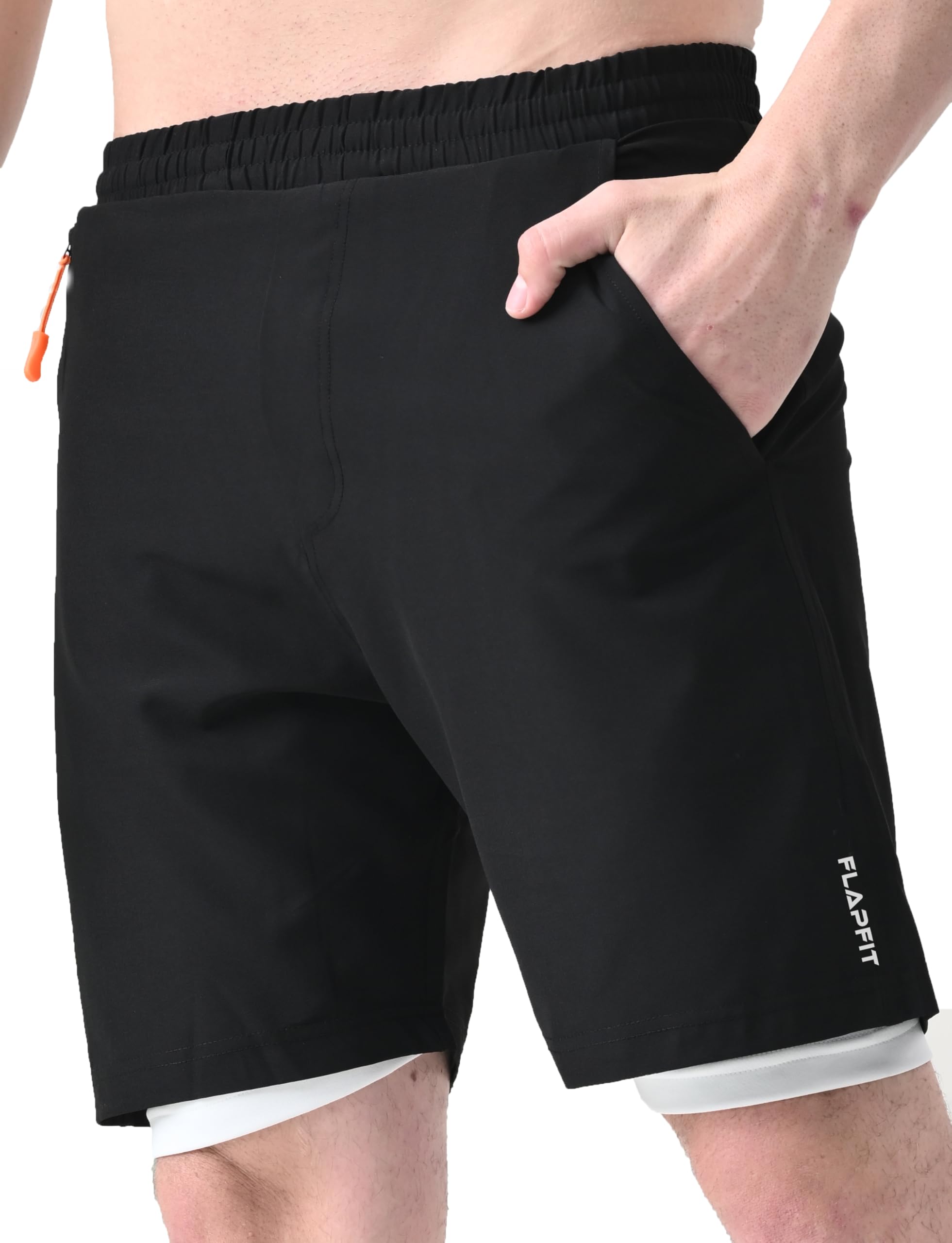 Flapfit Men's Running Shorts - Black