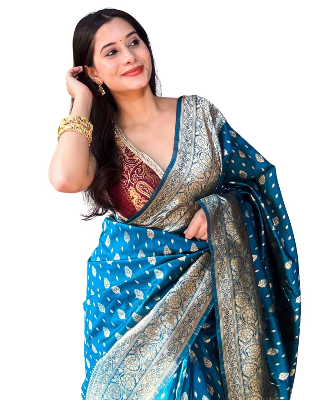 C J Enterprise Banarasi Kanjivaram Silk Saree for Women