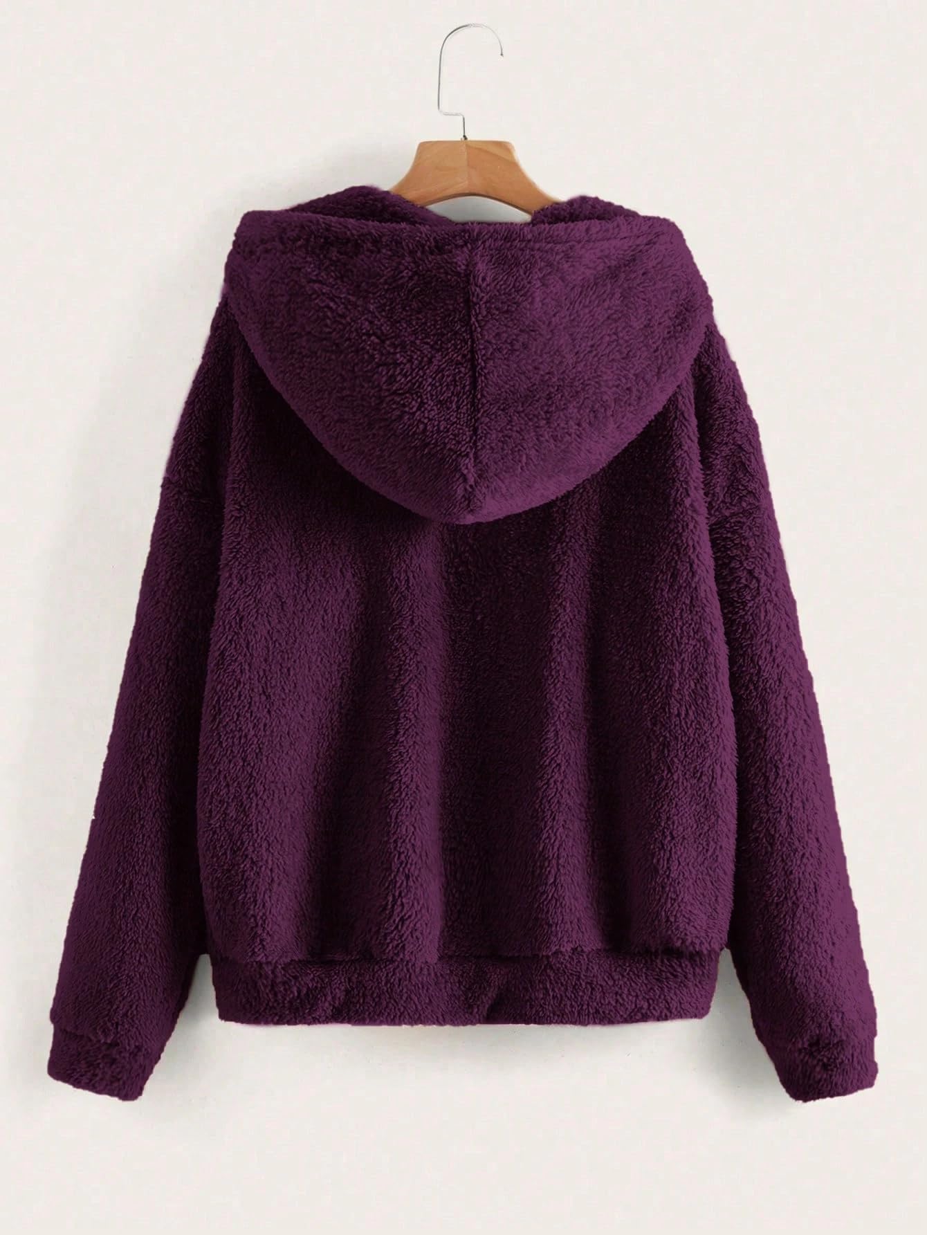 TAGAS Women's Sherpa Fleece Hoodie Jacket - Image 3