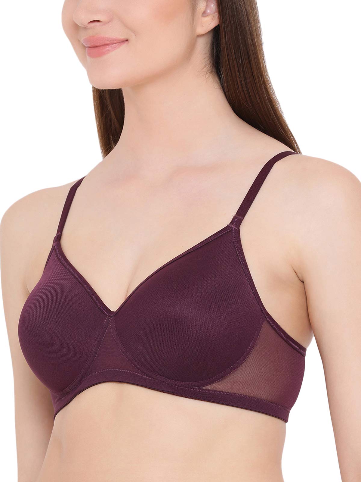Clovia Women's Wire Free T-Shirt Bra - Dark Purple - Image 4