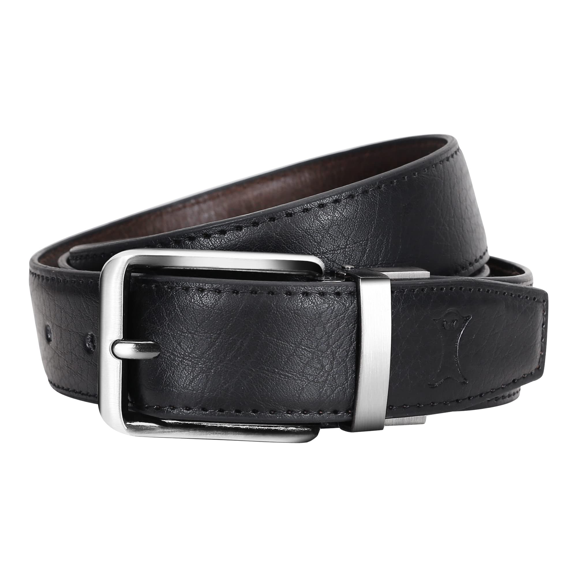 CREATURE Reversible Leather Belt for Men - Black Brown - Image 5