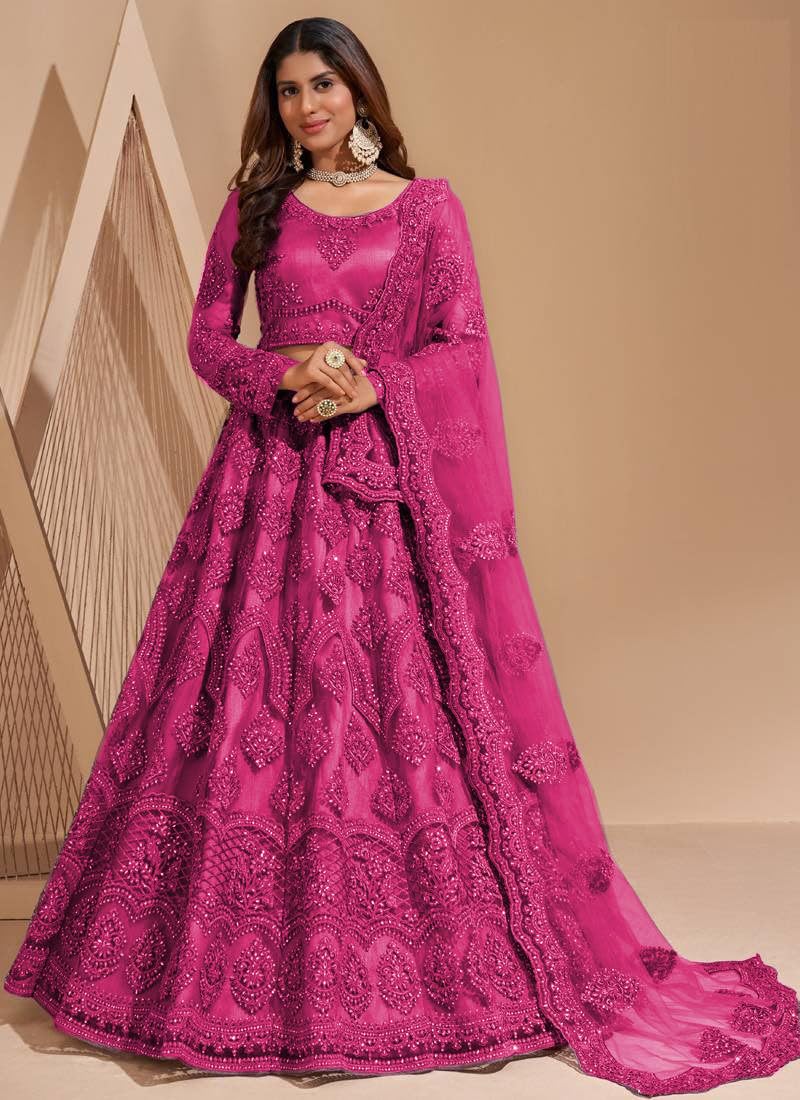 ZAALIMA Women Net Embroidered Lehenga Choli - Image 4