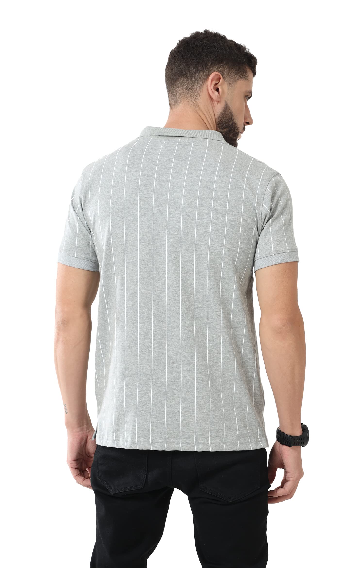 fanideaz Men's Cotton Half Sleeve Striped T-Shirt - Image 4