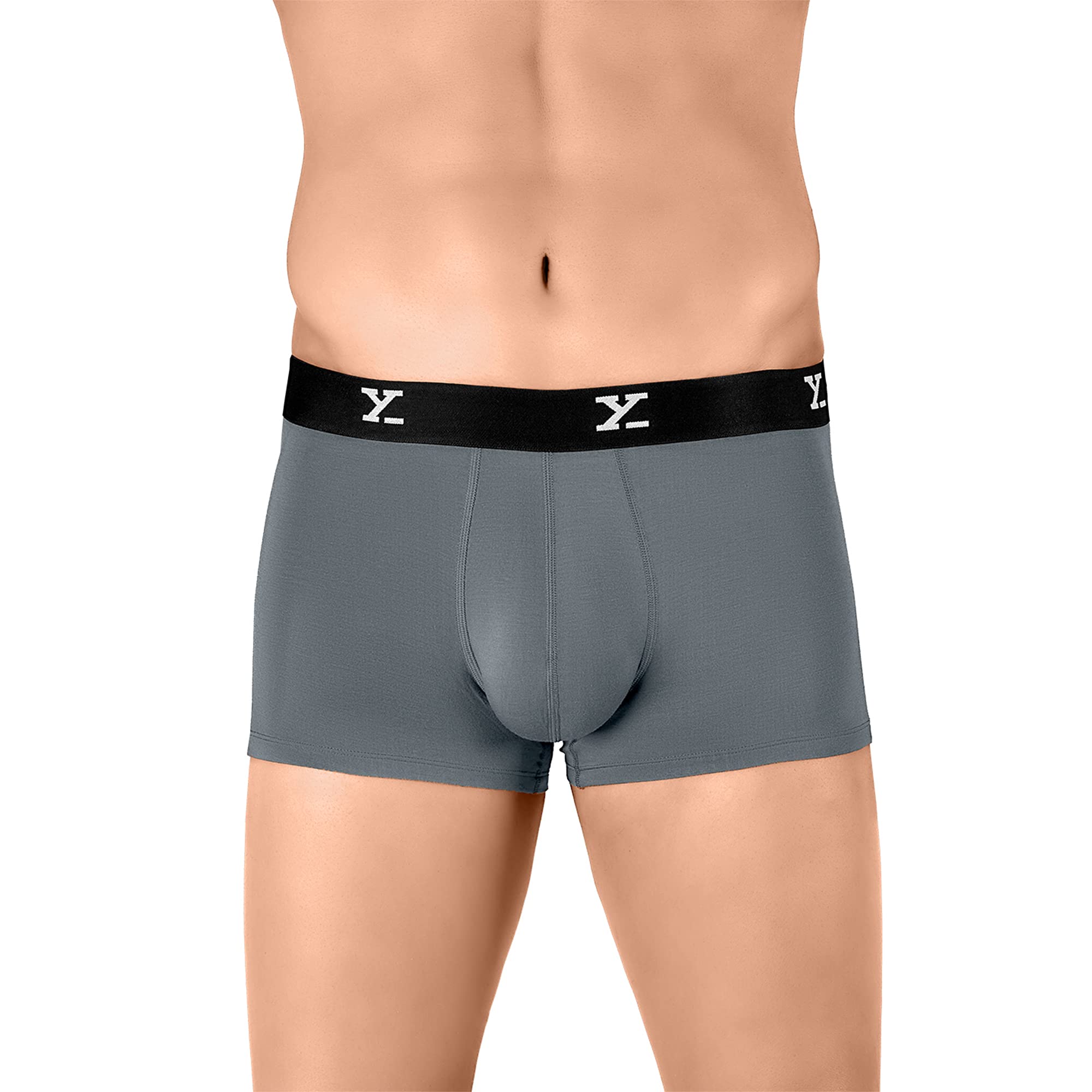 XYXX Men's Micro Modal Trunks - Twilight Blue Rio Red Grey - Image 2