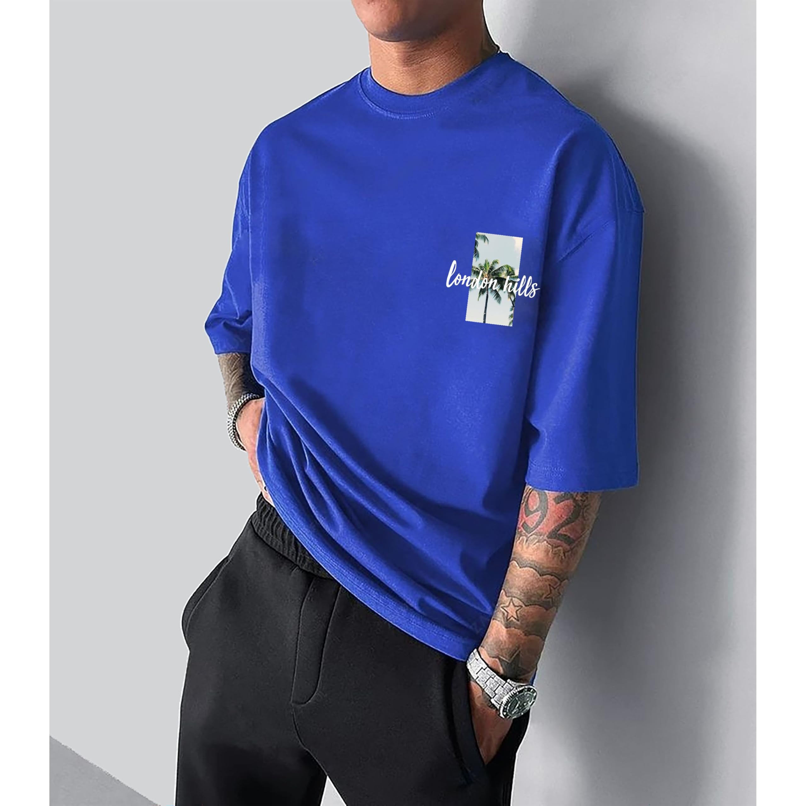 London Hills Men's Royal Blue Tee - Image 2