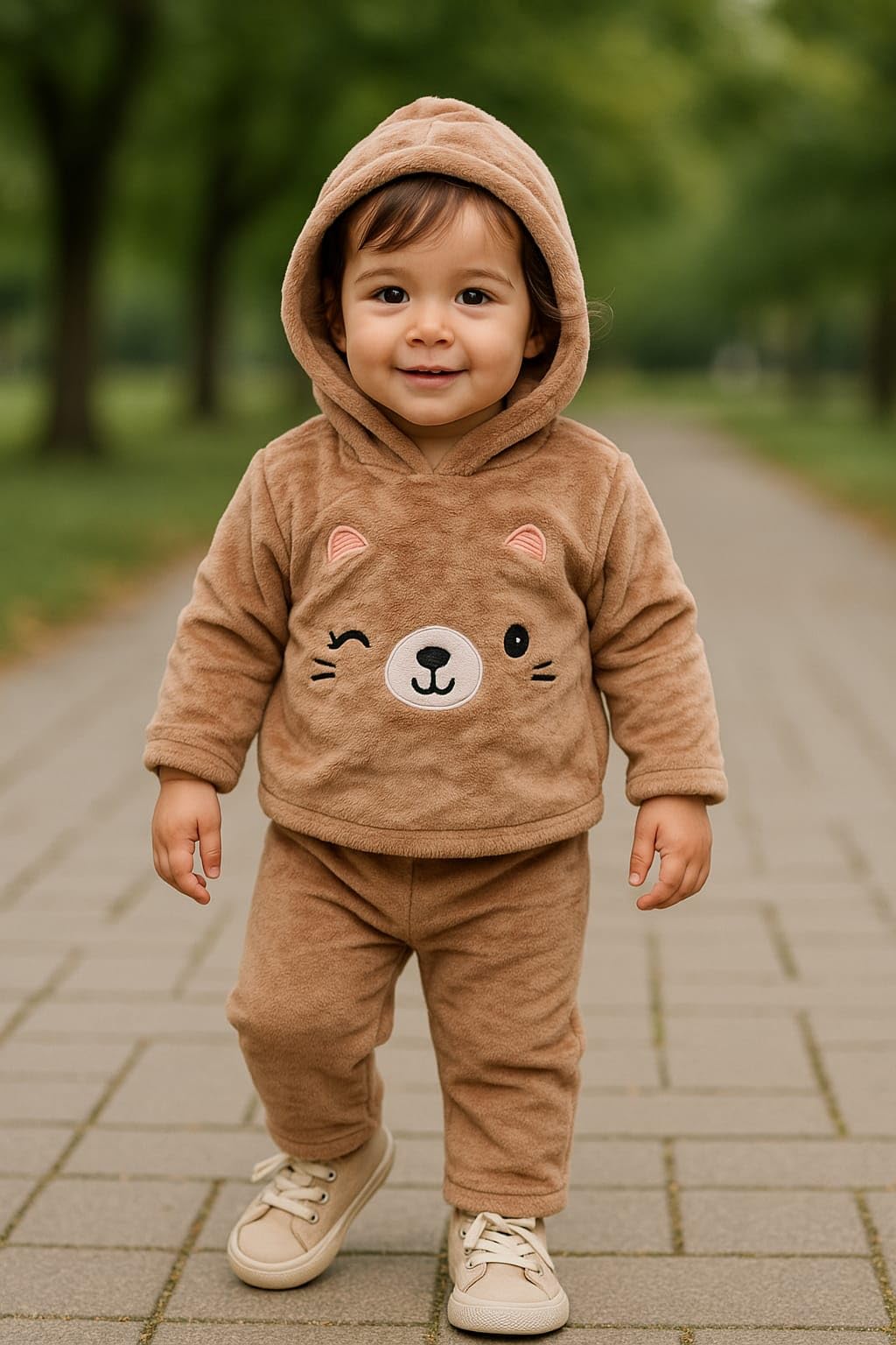 GarbGlide Baby Winter Sweatshirt - Brown - Image 2