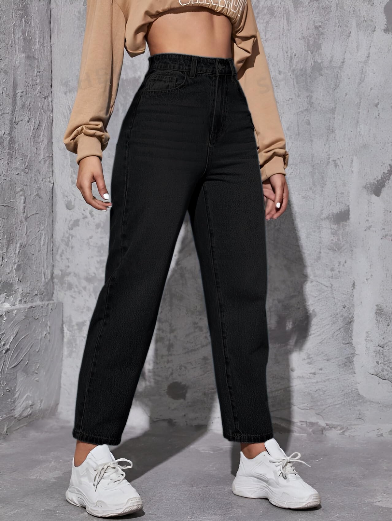 Ben Martin Women's High Rise Tapered Jeans - Image 3