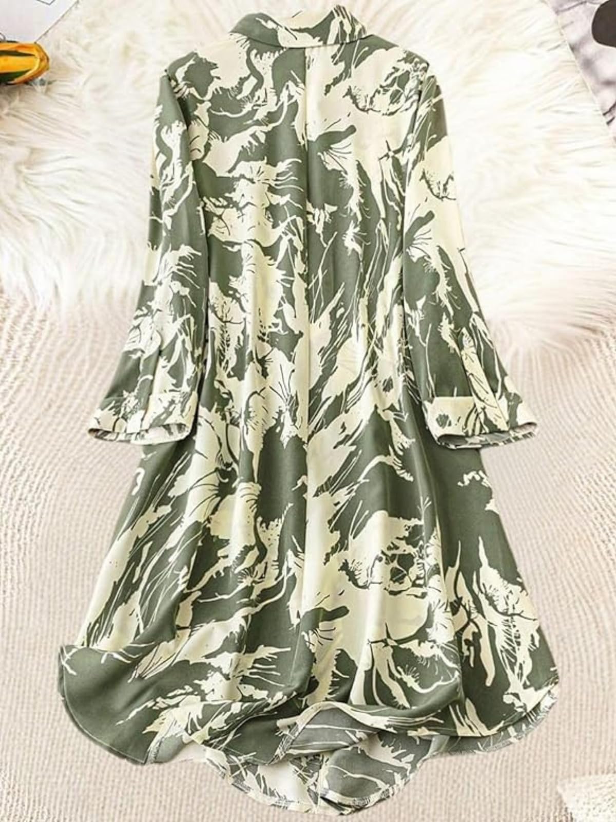 Green Rayon Western Dress for Women - Image 2