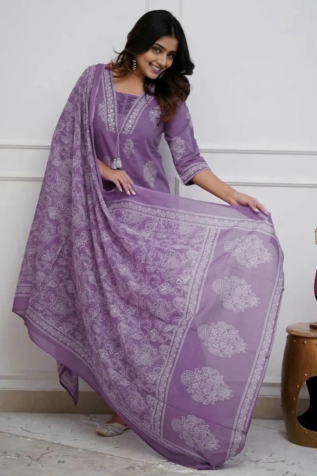 PARTHVI Purple Kurta Set for Women - Image 2