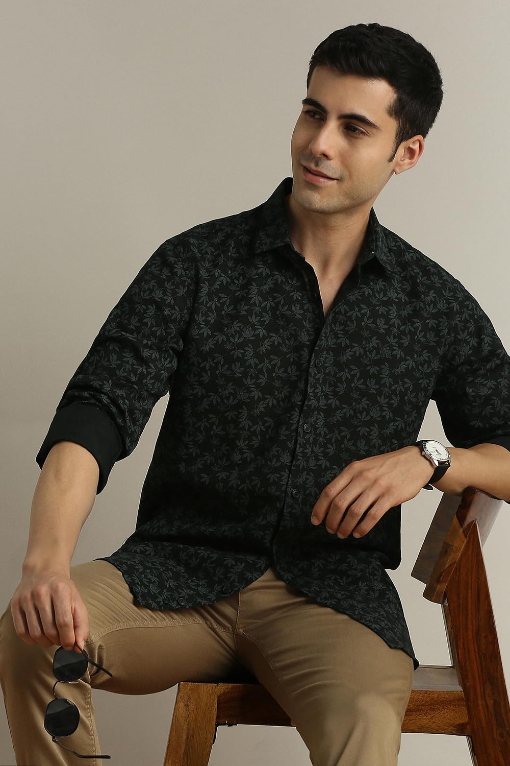 Peter England Men Black Casual Shirt - Image 2