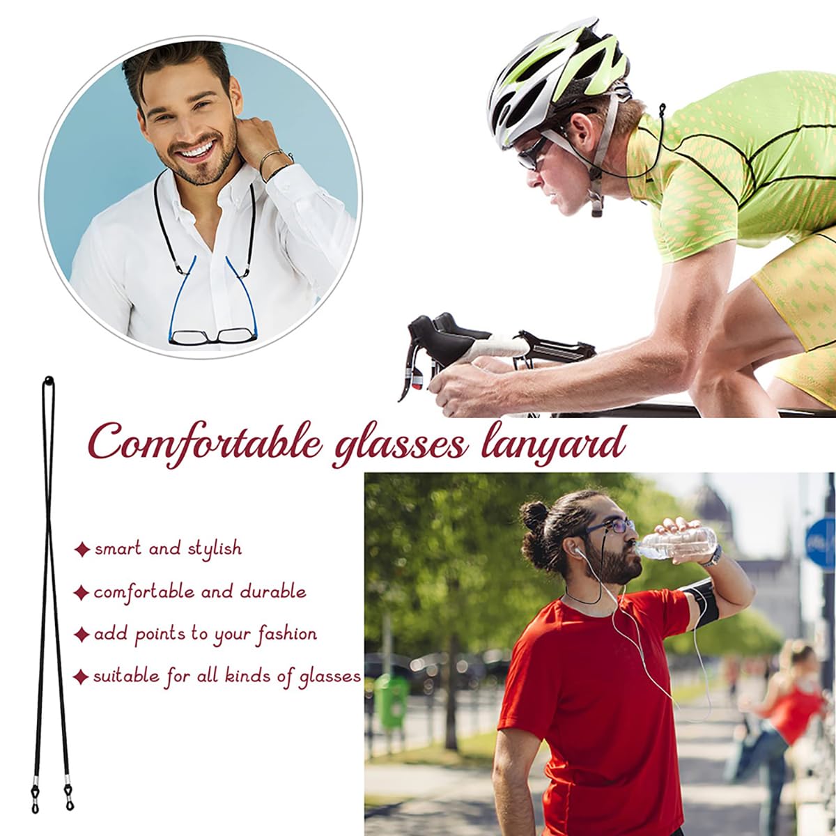 GarbGlide Eyeglasses Holder Straps Cord Adjustable - Image 3