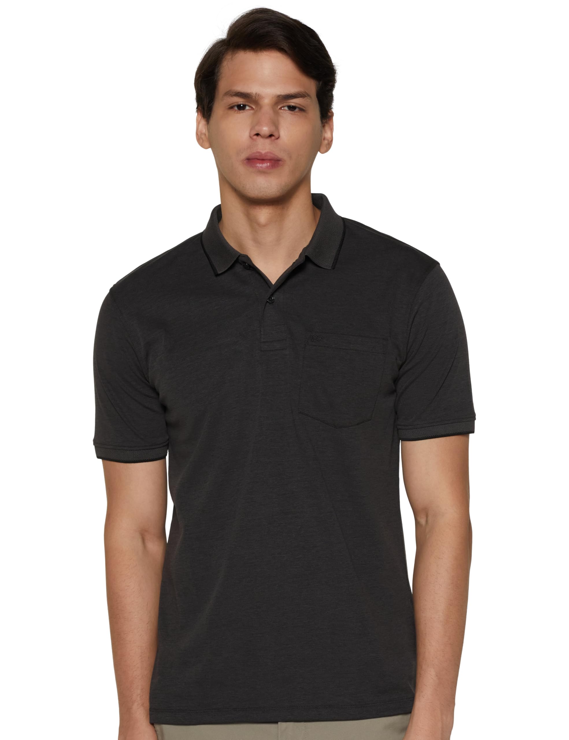 Peter England Polo T-Shirt for Men - Dark Green