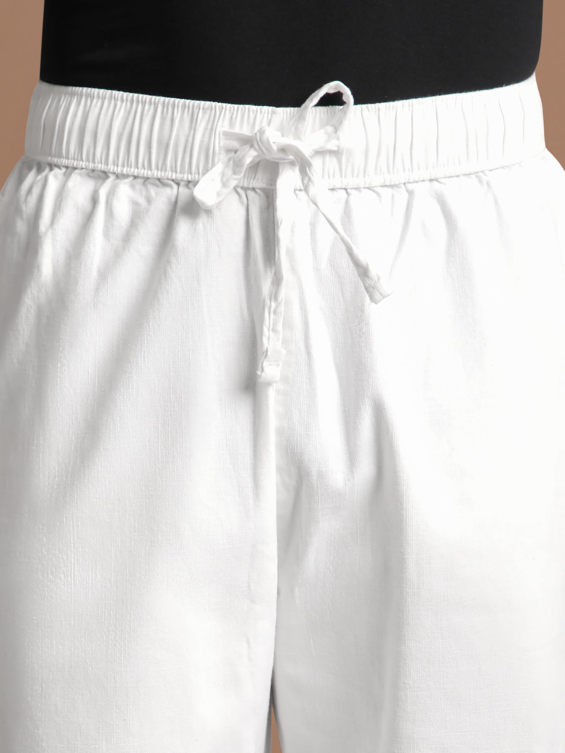 Beyoung Men's Cotton Loose Fit Pyjama - White - Image 5