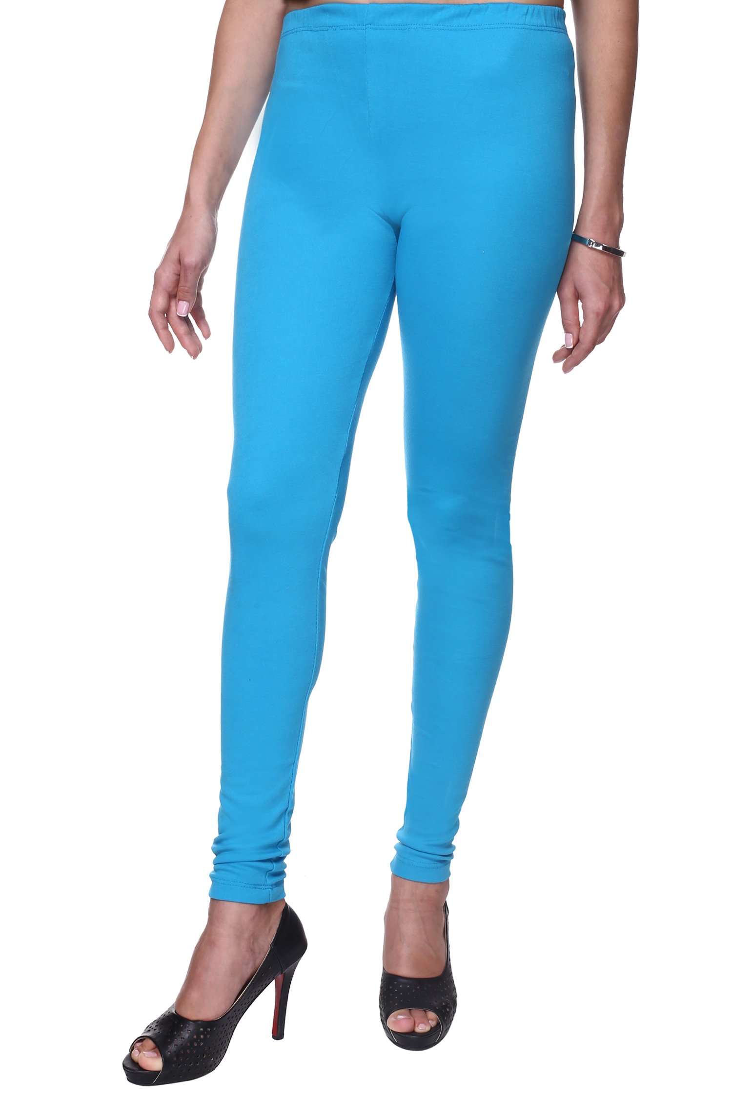 TRASA Women Churidar Leggings - Sky Blue - Image 4