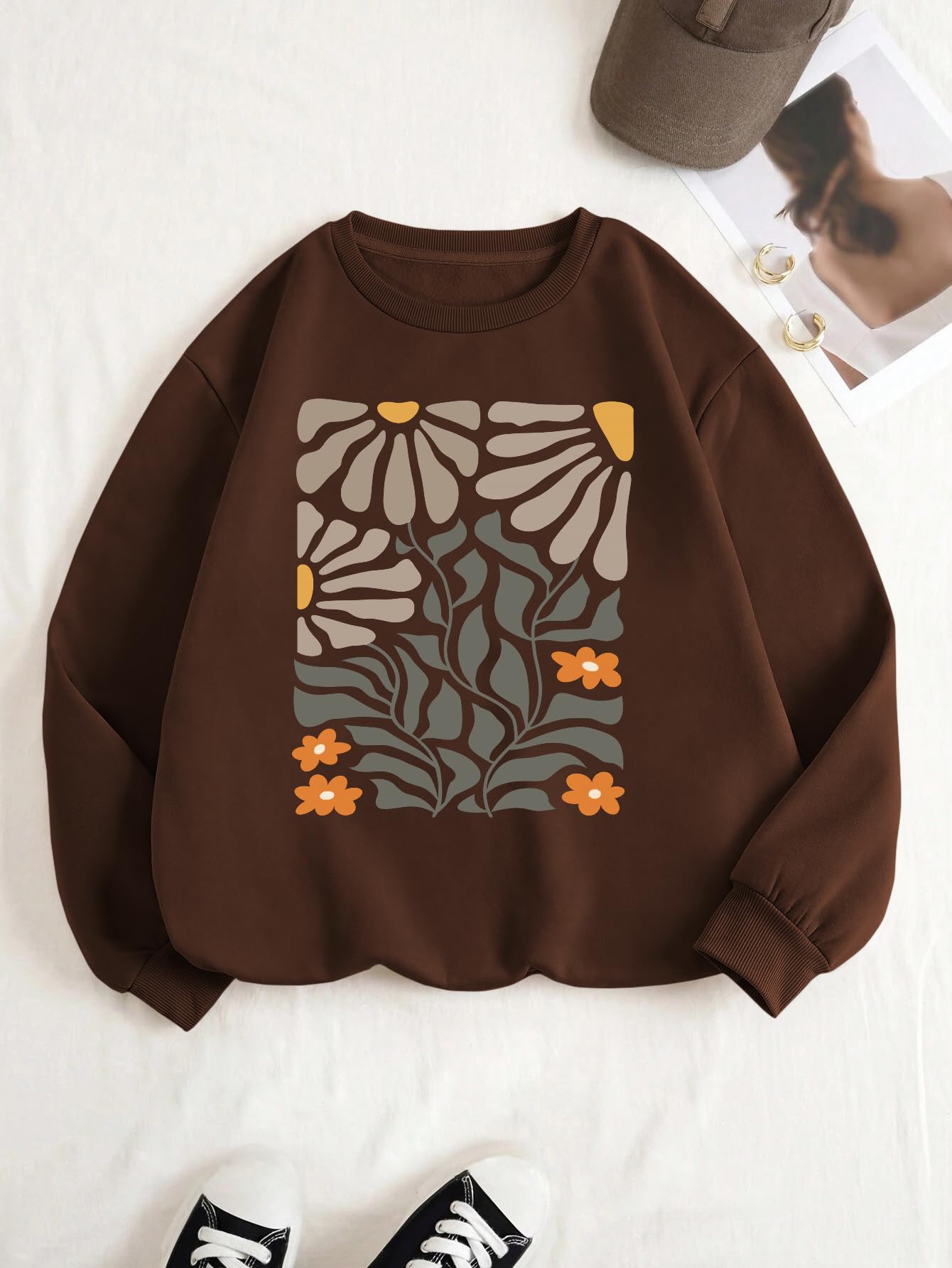 TAGAS Women's Floral Print Sweatshirt - Image 2