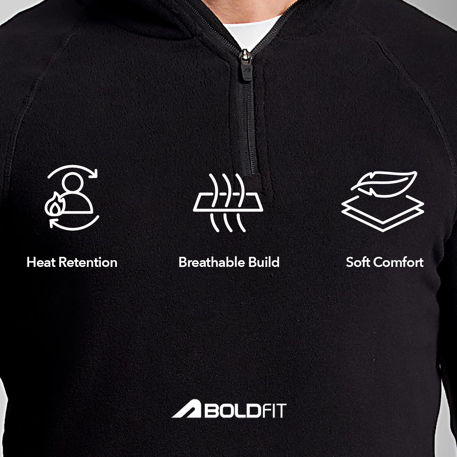 Boldfit Men's Aero Black Sweatshirt - Image 5