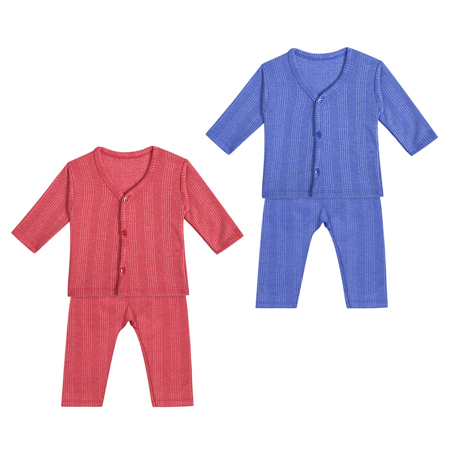 Superminis Baby Thermal Top & Pyjama Set - Soft Cotton
