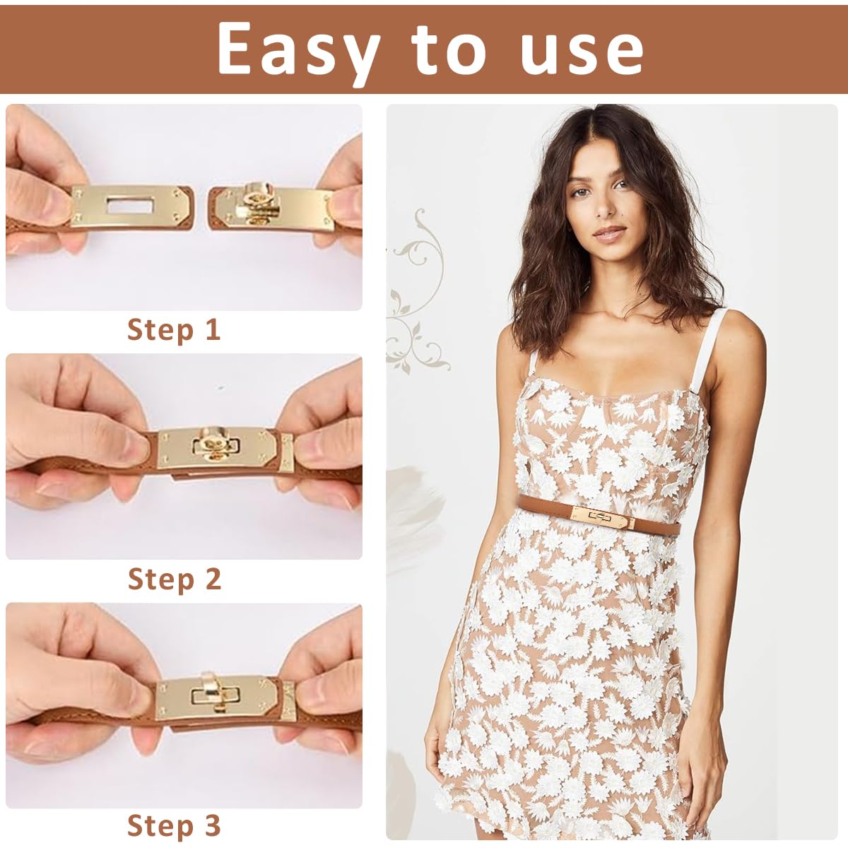 PALAY Waist Belt for Women - PU Leather - Image 4