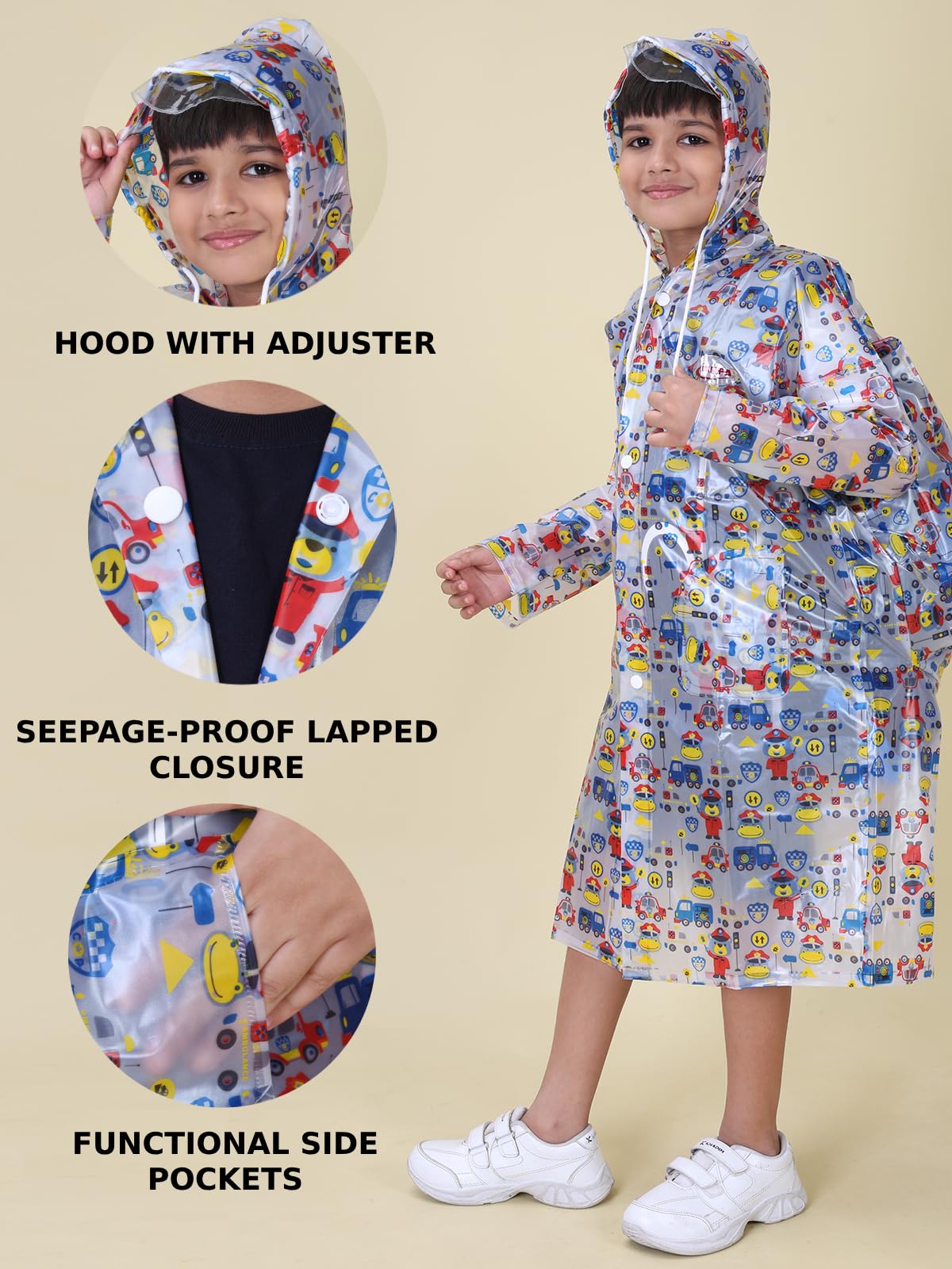 Rupa Kid's Rainwear Waterproof PVC Jacket - Image 2